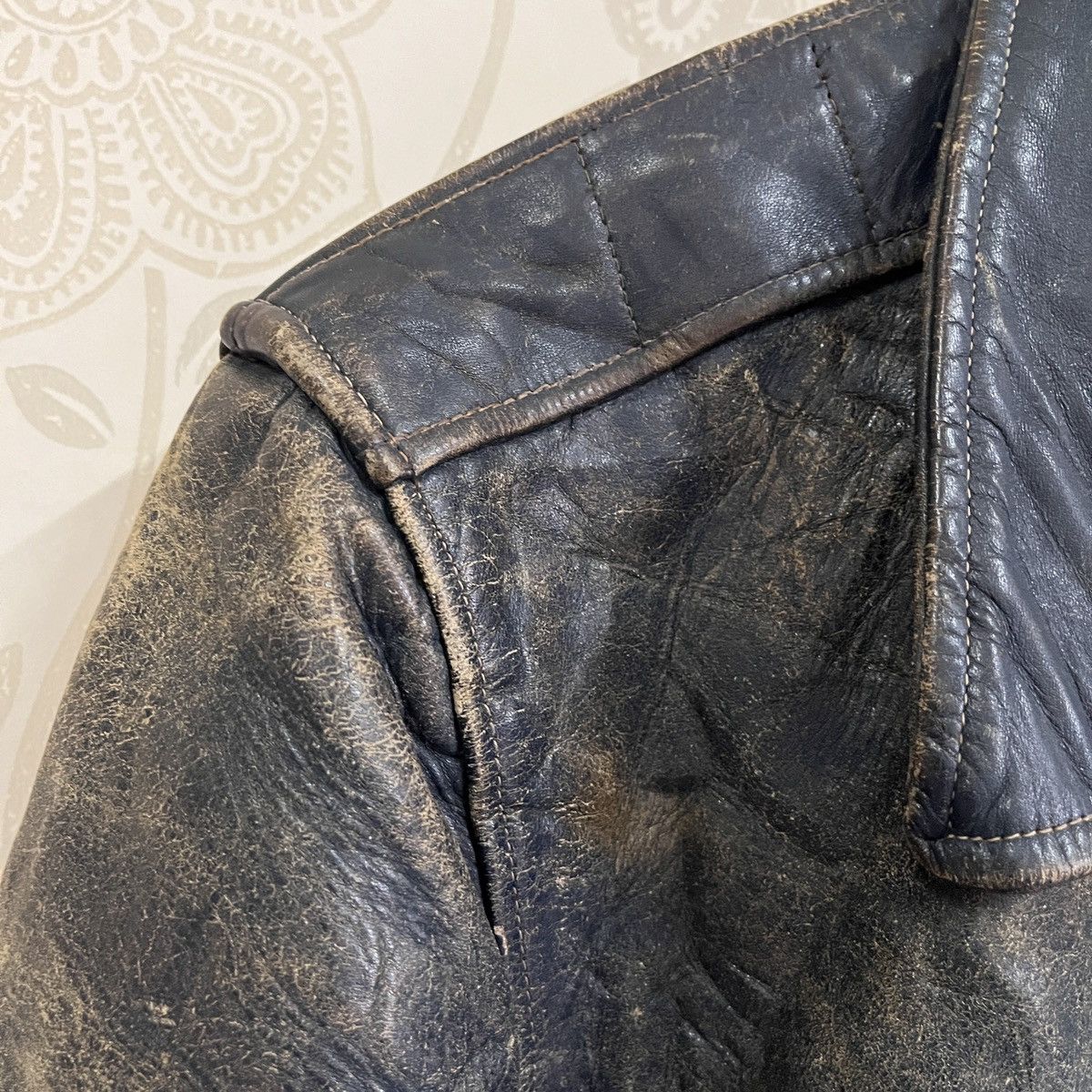 Freewheelers × Genuine Leather × Vintage Pilot 1950s Horsehide Vintage Blue Jacket Freewheelers Size US L / EU 52-54 / 3 - 12 Thumbnail