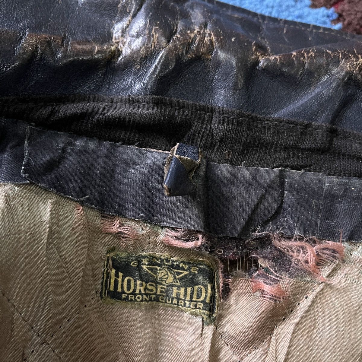 Freewheelers × Genuine Leather × Vintage Pilot 1950s Horsehide Vintage Blue Jacket Freewheelers Size US L / EU 52-54 / 3 - 4 Thumbnail