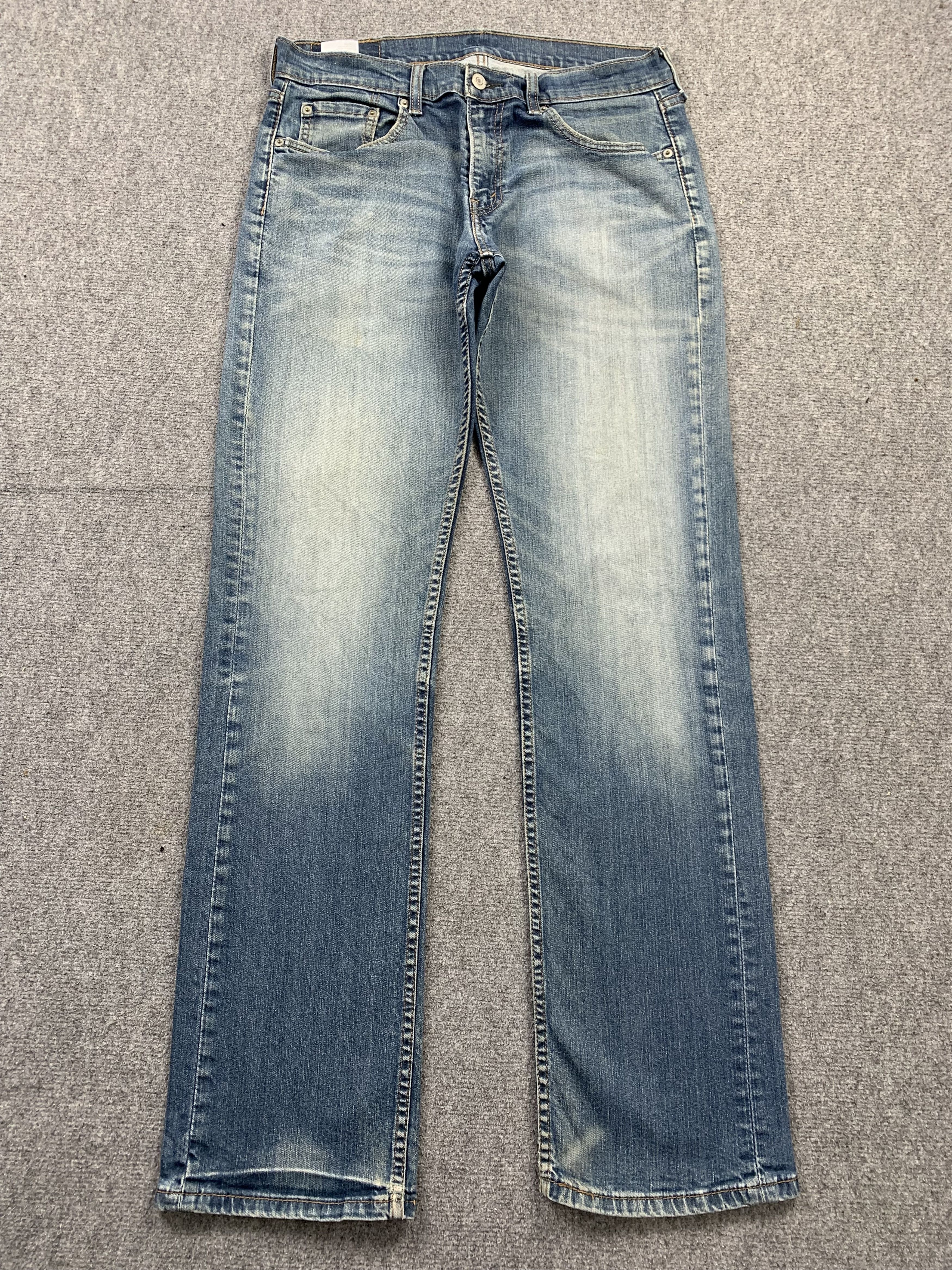 image of Levis 559 Faded Blue Jeans in Blue Denim, Men's (Size 33)