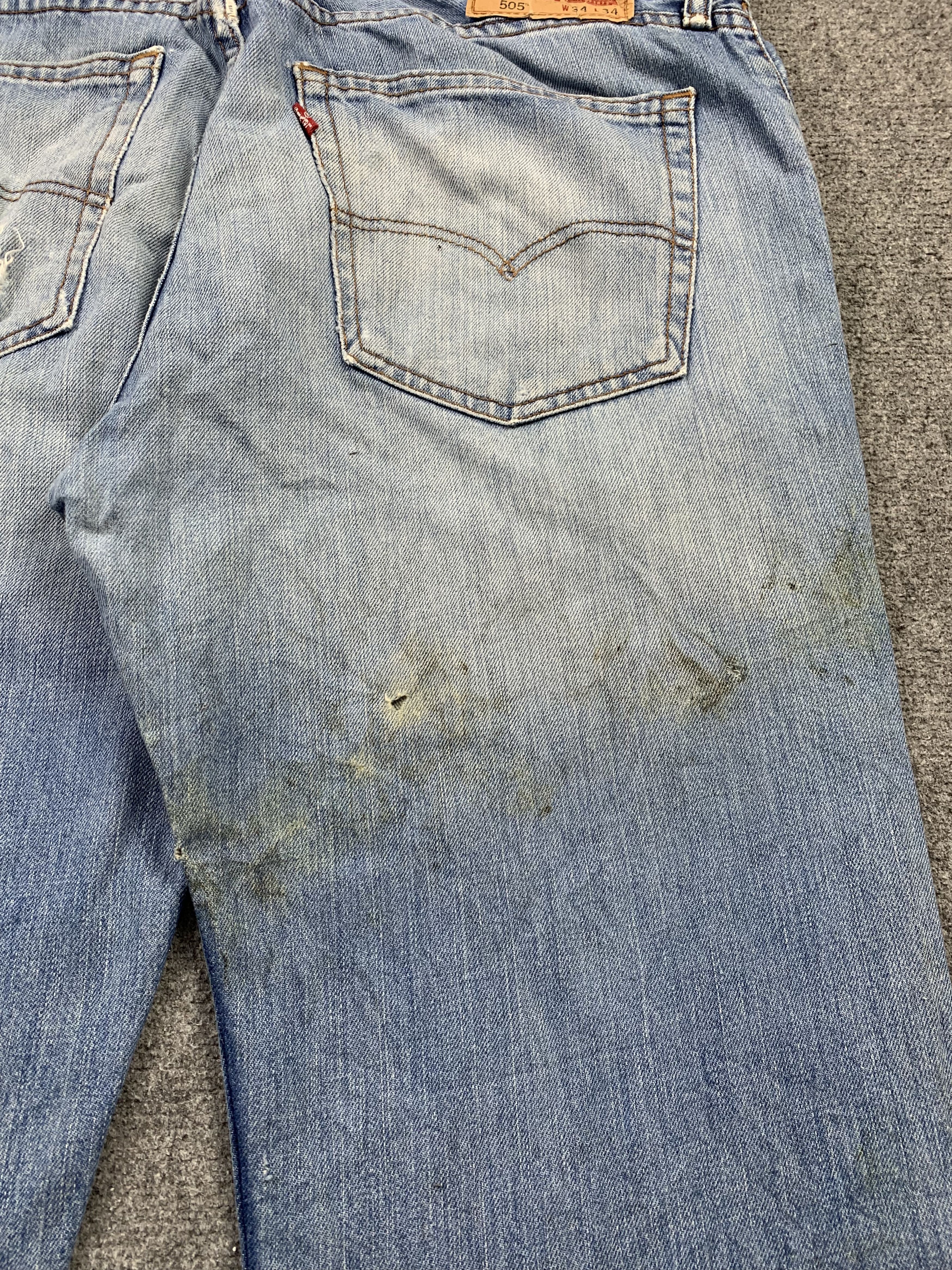 Levi's Vintage Levis 505 Faded Blue Jeans DP2194 Size US 36 / EU 52 - 23 Thumbnail