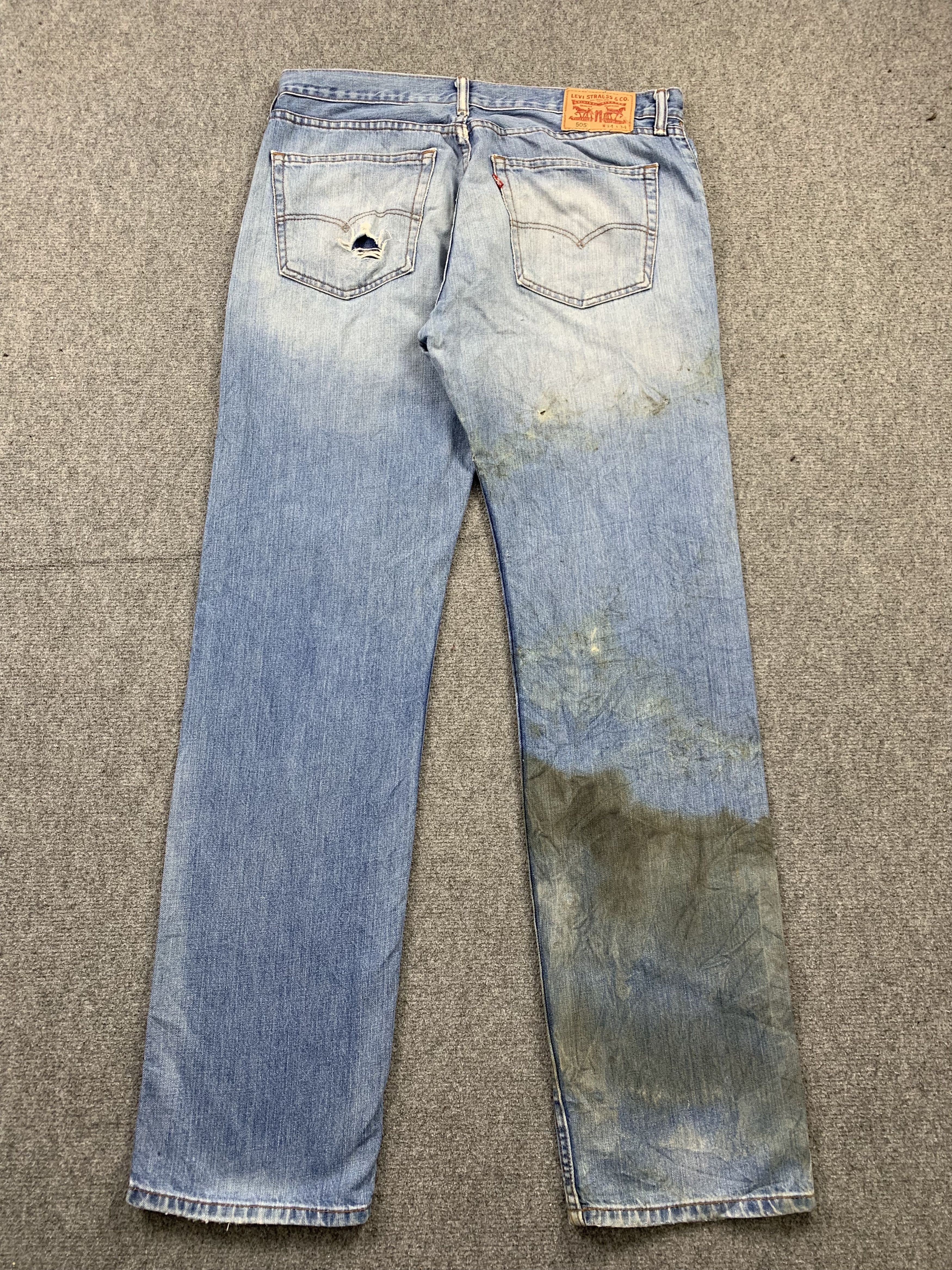 Levi's Vintage Levis 505 Faded Blue Jeans DP2194 Size US 36 / EU 52 - 3 Thumbnail