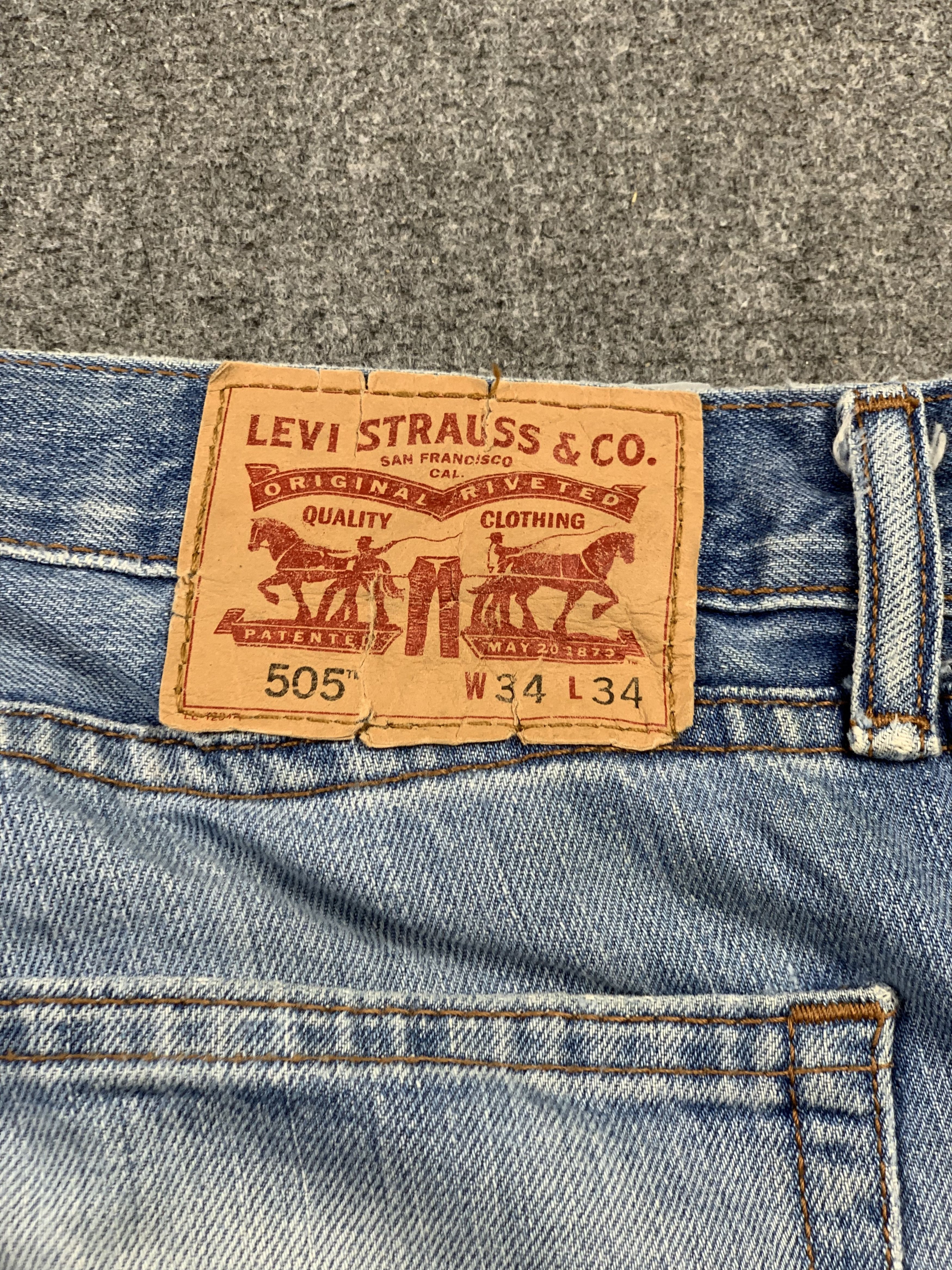 Levi's Vintage Levis 505 Faded Blue Jeans DP2194 Size US 36 / EU 52 - 5 Thumbnail