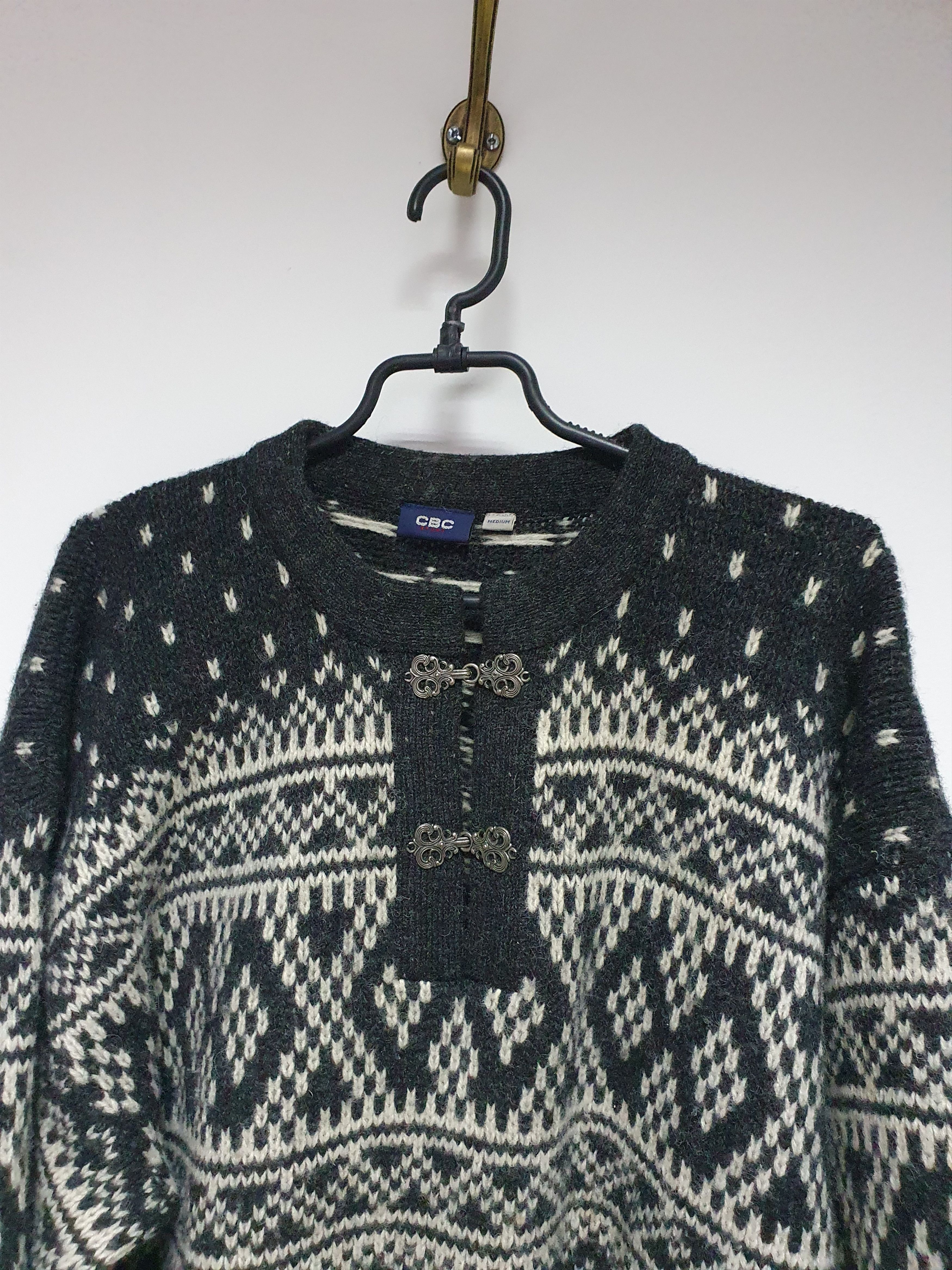 Vintage CBC Sport Nordic Geometric Aztec Sweater Wool