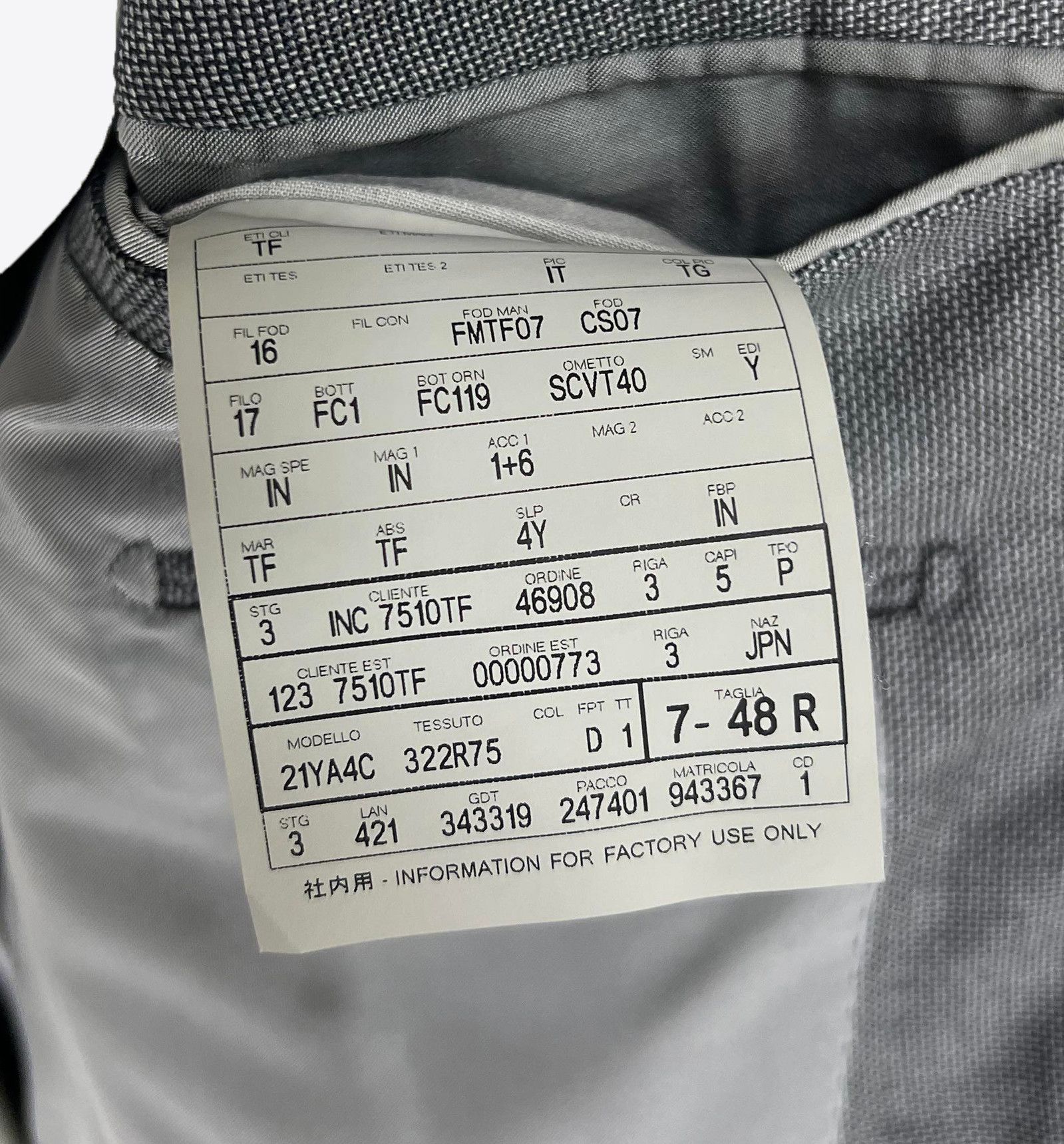 Tom Ford Tom Ford - Wool Suit Jacket, EU 48R Size 48R - 8 Thumbnail