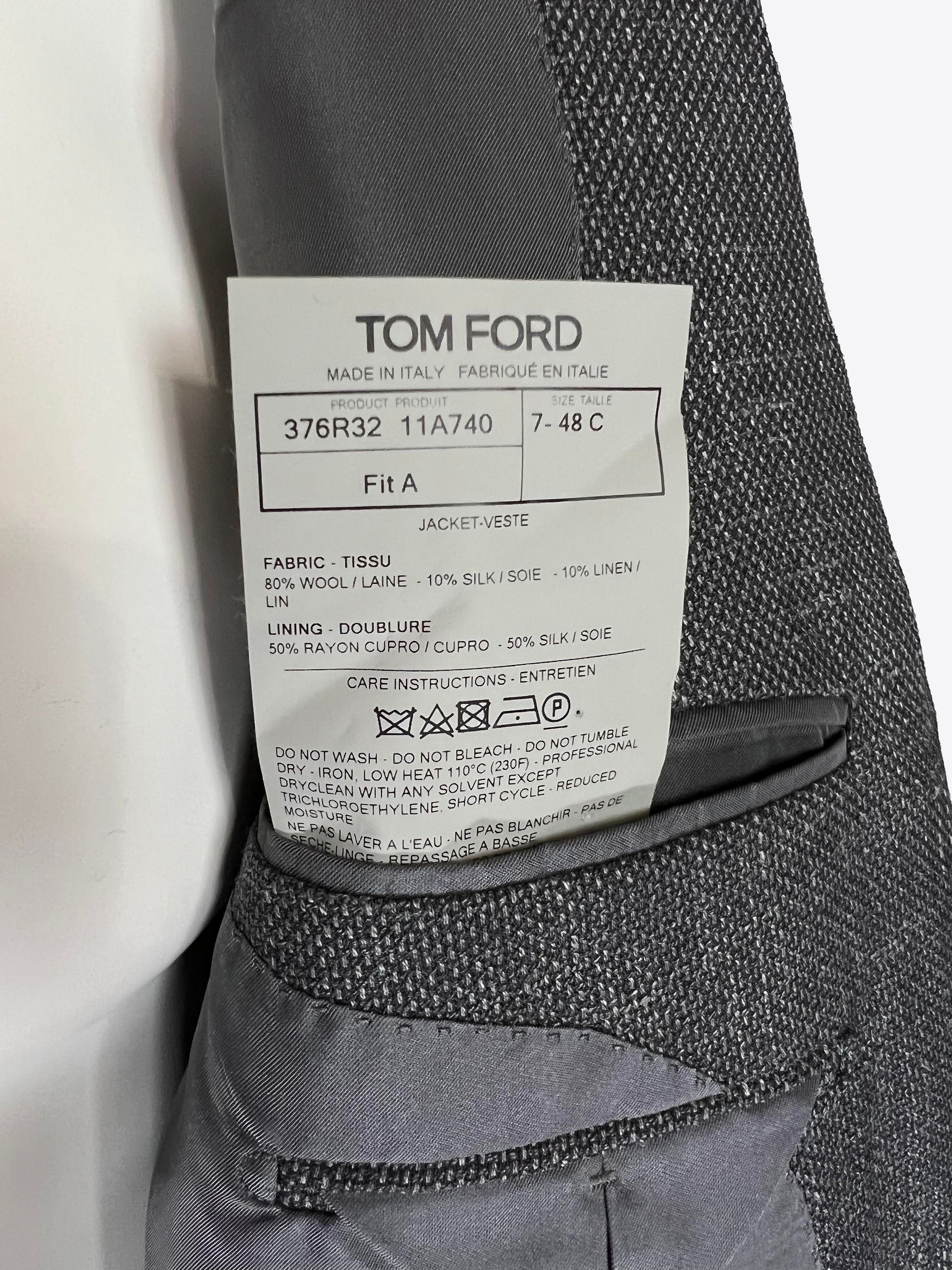 Tom Ford Tom Ford - Wool/Silk/Linen Blend Sport Jacket, EU 48C Size 48R - 7 Thumbnail