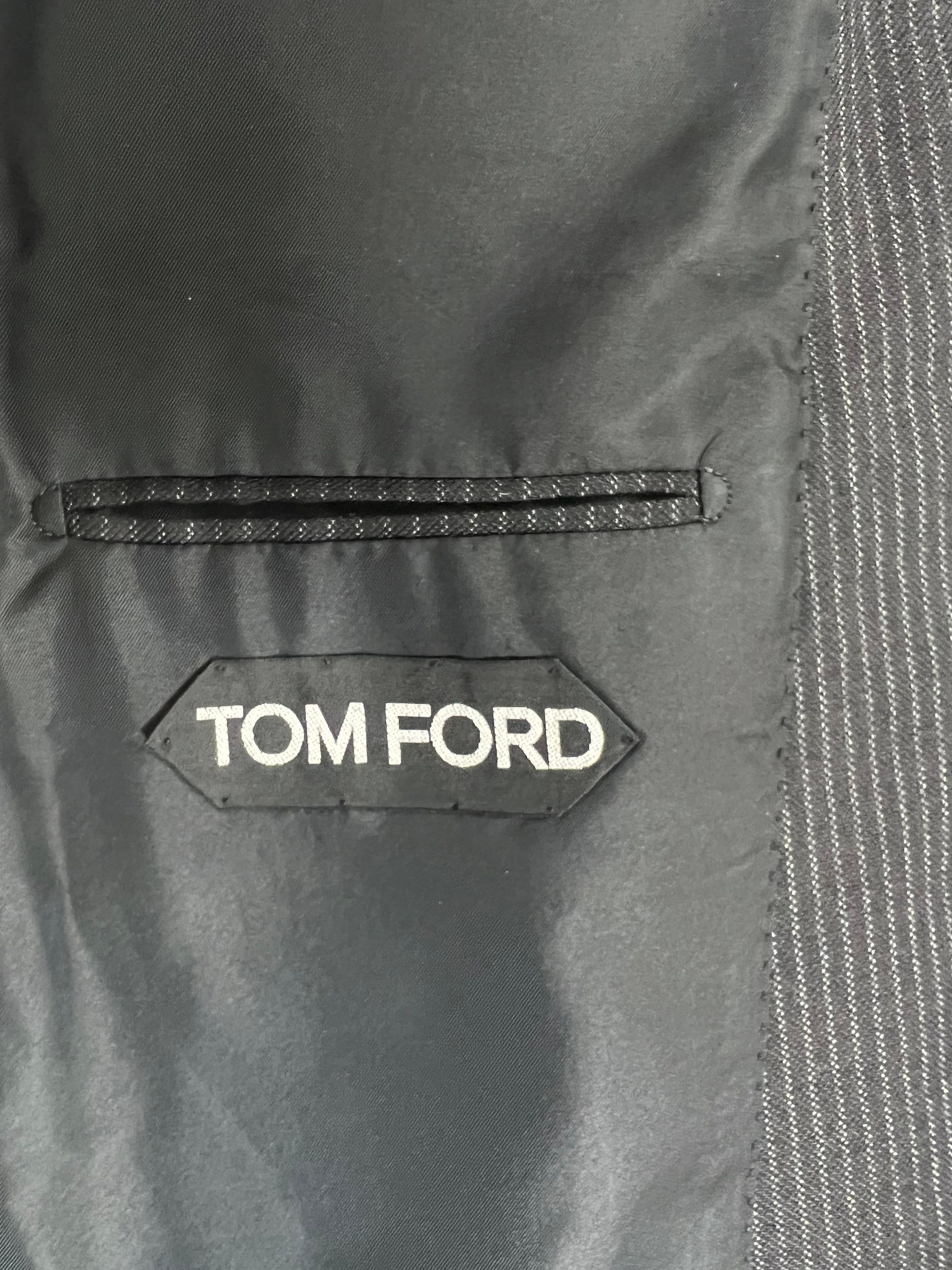 Tom Ford - Silk/Wool Blend Pinstripe Blazer, EU 46R