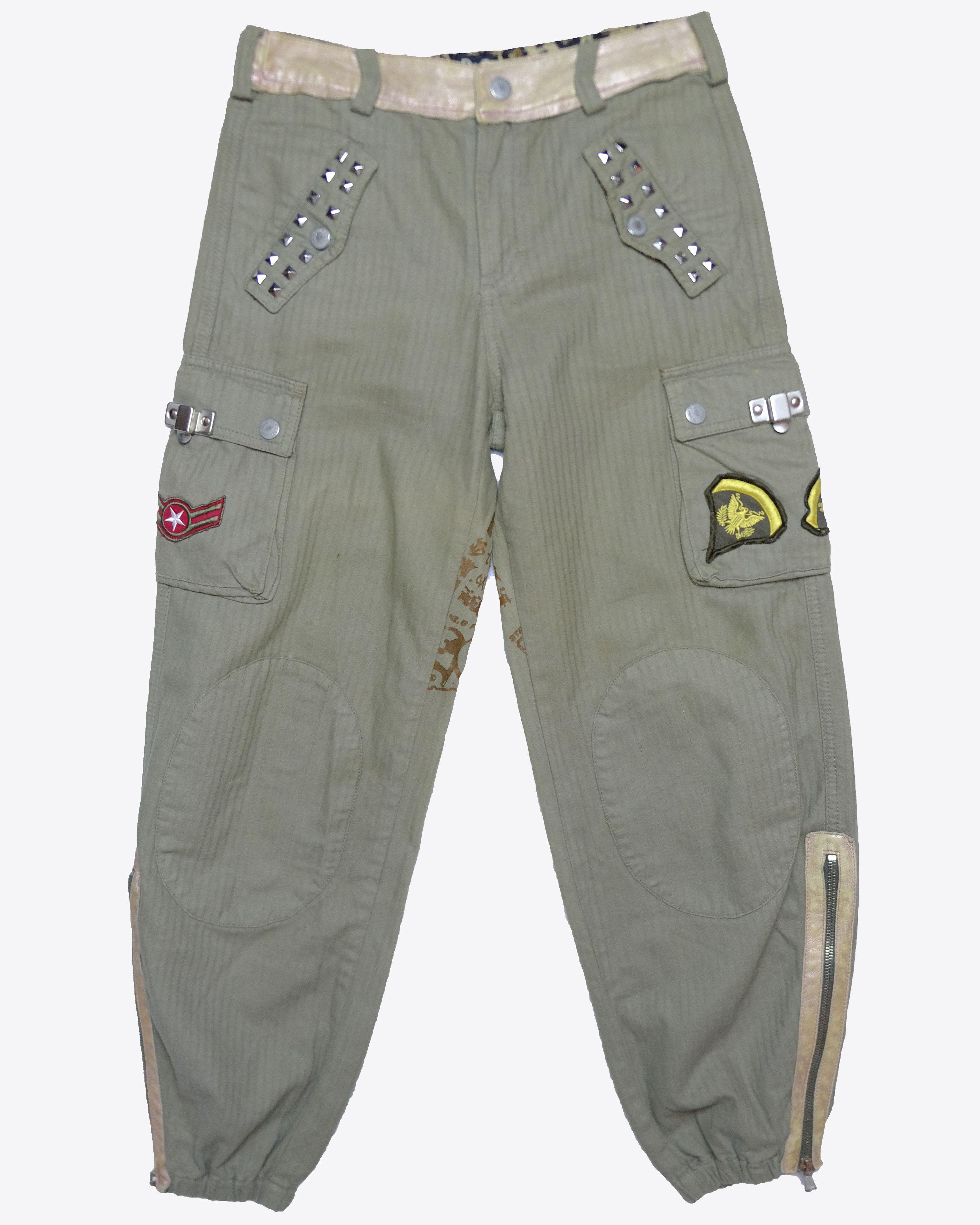 Dolce & Gabbana Dolce & Gabbana 2000's Studded Cargo Pants with Patches Size 29" - 1 Thumbnail