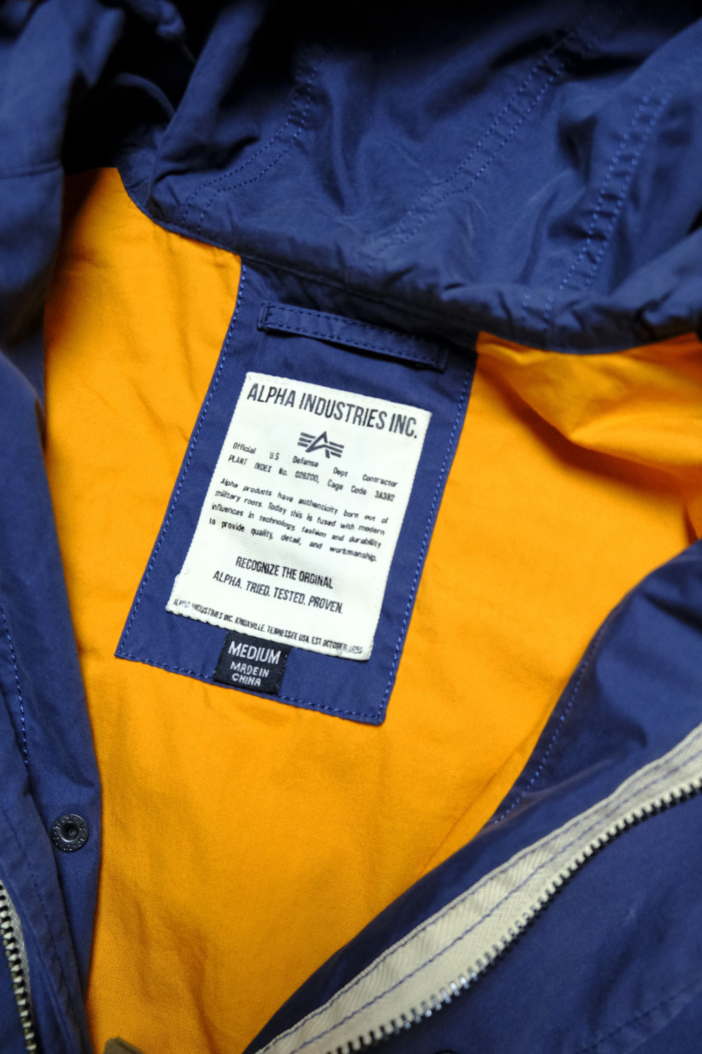 Alpha Industries Alpha Industries - Navy Fishtail Parka, Size M Size US M / EU 48-50 / 2 - 3 Thumbnail