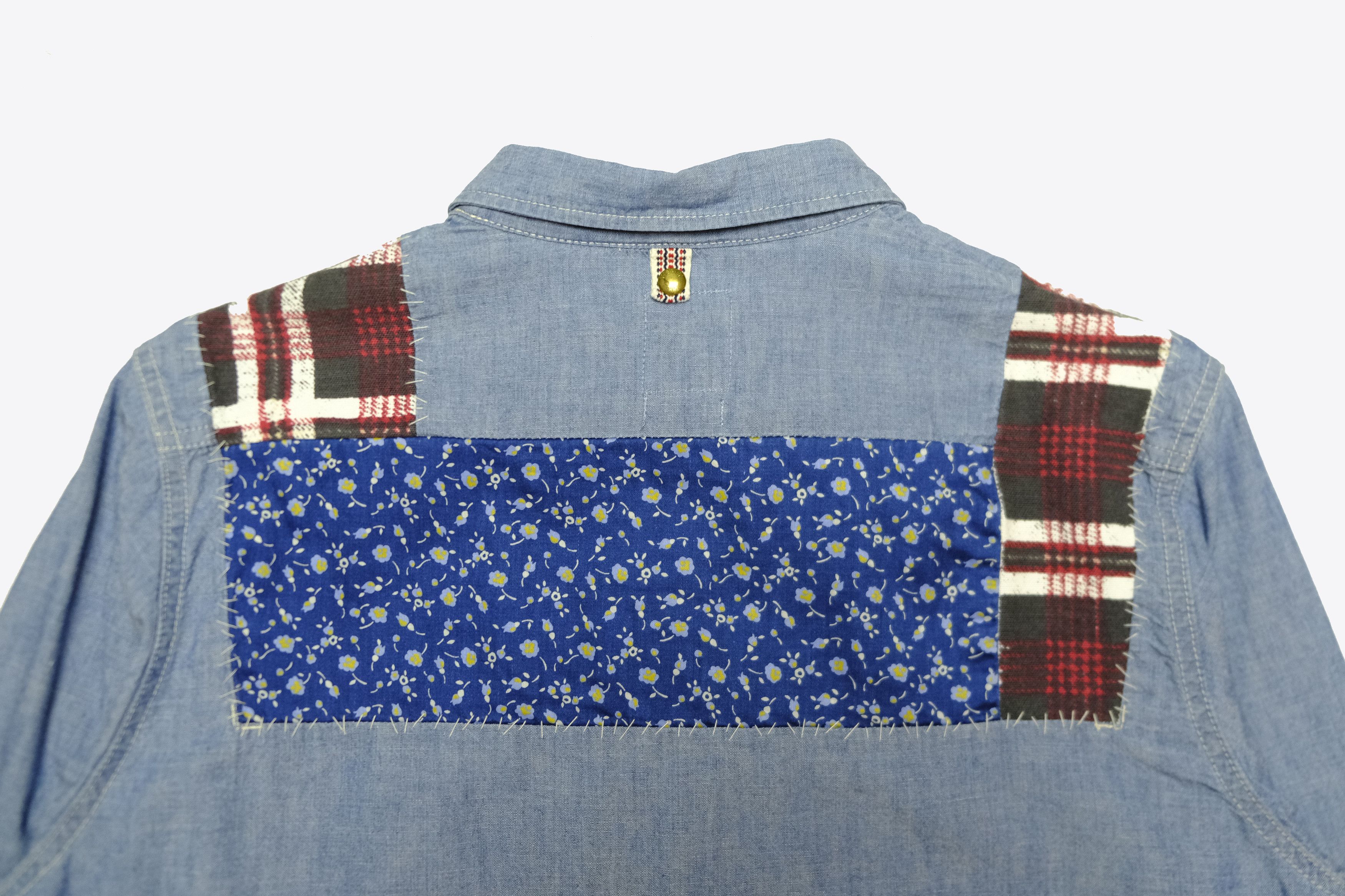 Visvim Visvim SS16 Granger Shirt Chambray Boro Patchwork Shirt Size US L / EU 52-54 / 3 - 4 Thumbnail