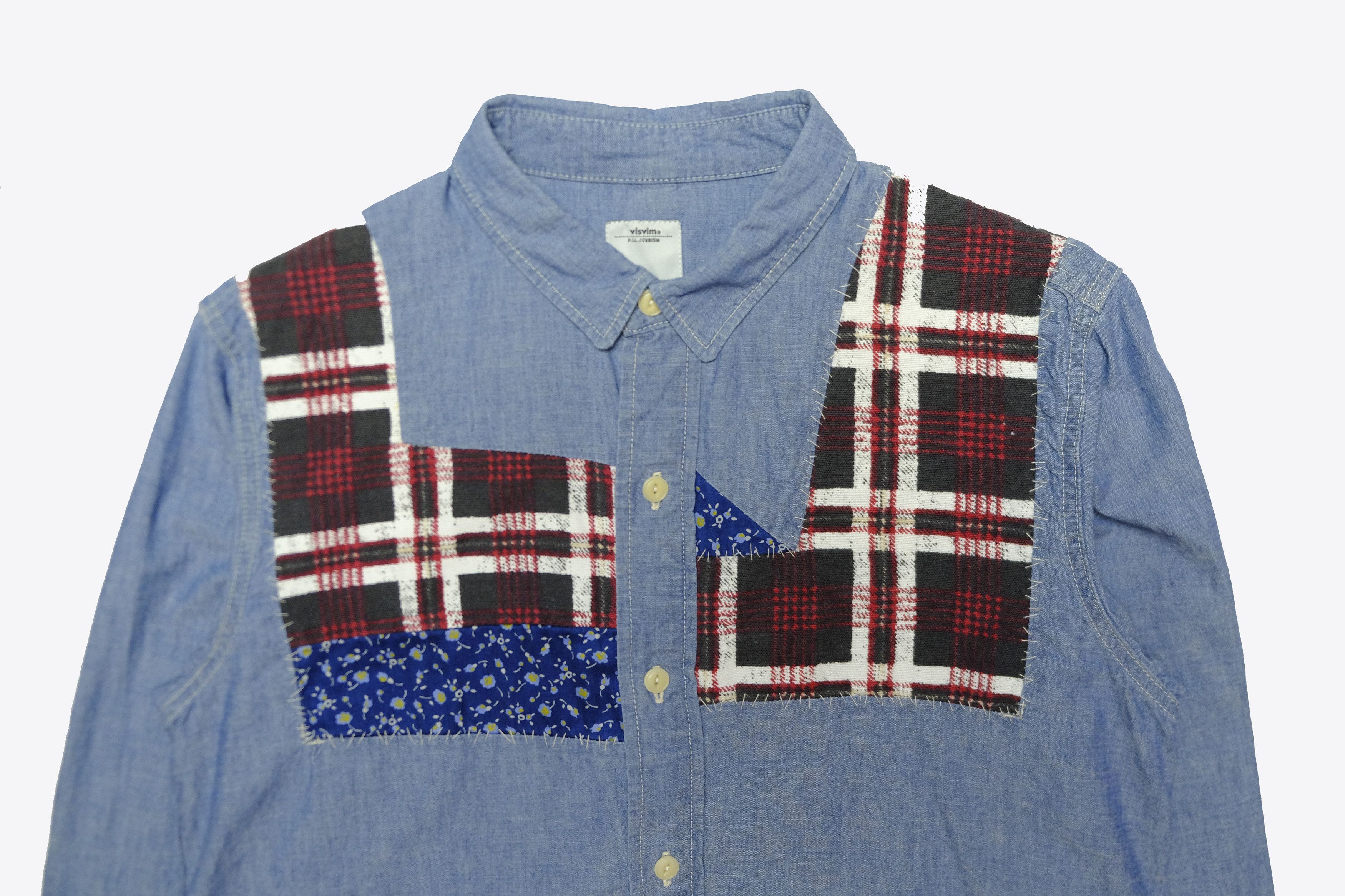 Visvim Visvim SS16 Granger Shirt Chambray Boro Patchwork Shirt Size US L / EU 52-54 / 3 - 2 Thumbnail