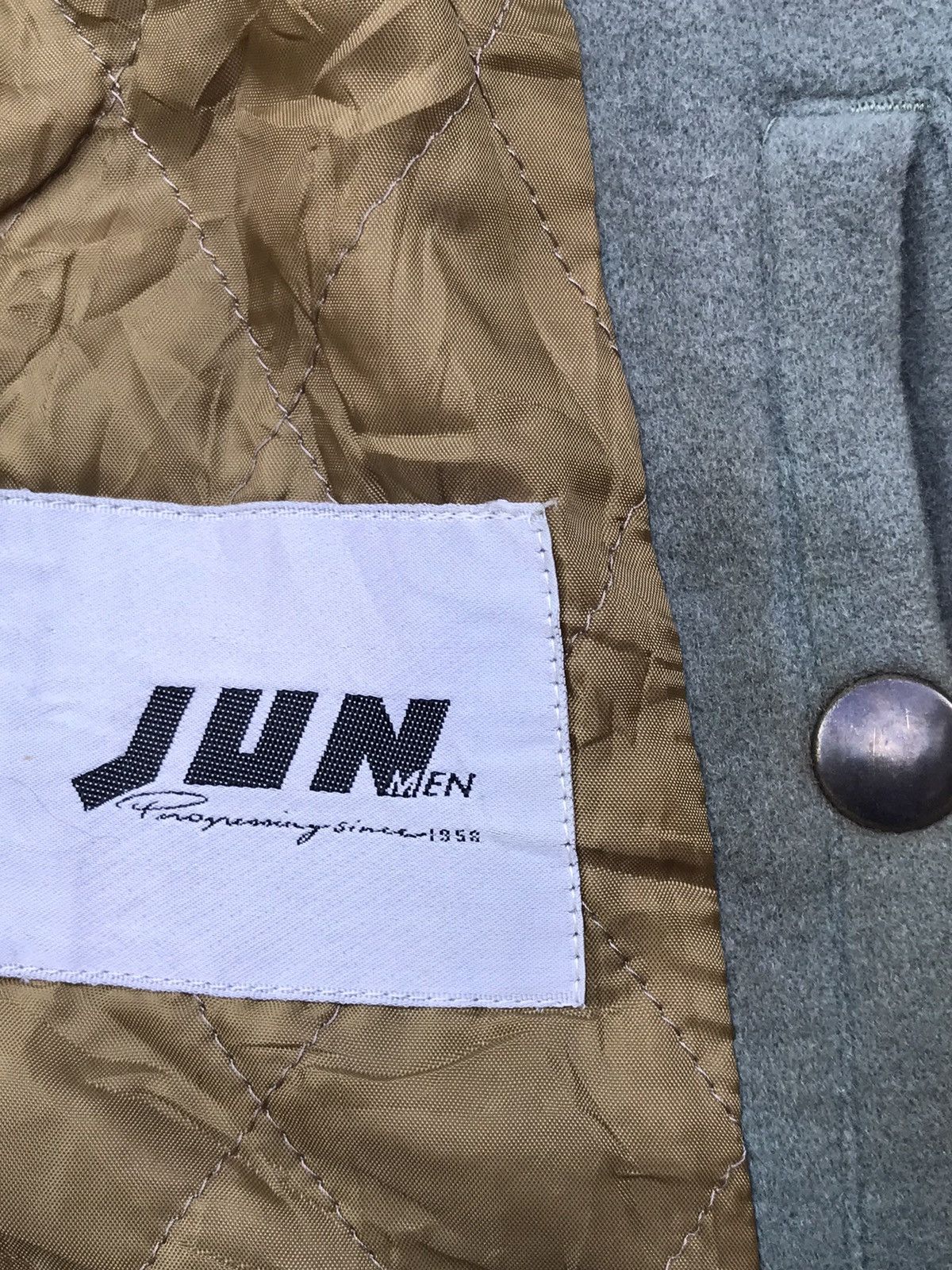 JUN MEN Jun Men Wool Varsity Jacket Leather Sleeve - Faded Colour Size US L / EU 52-54 / 3 - 2 Thumbnail