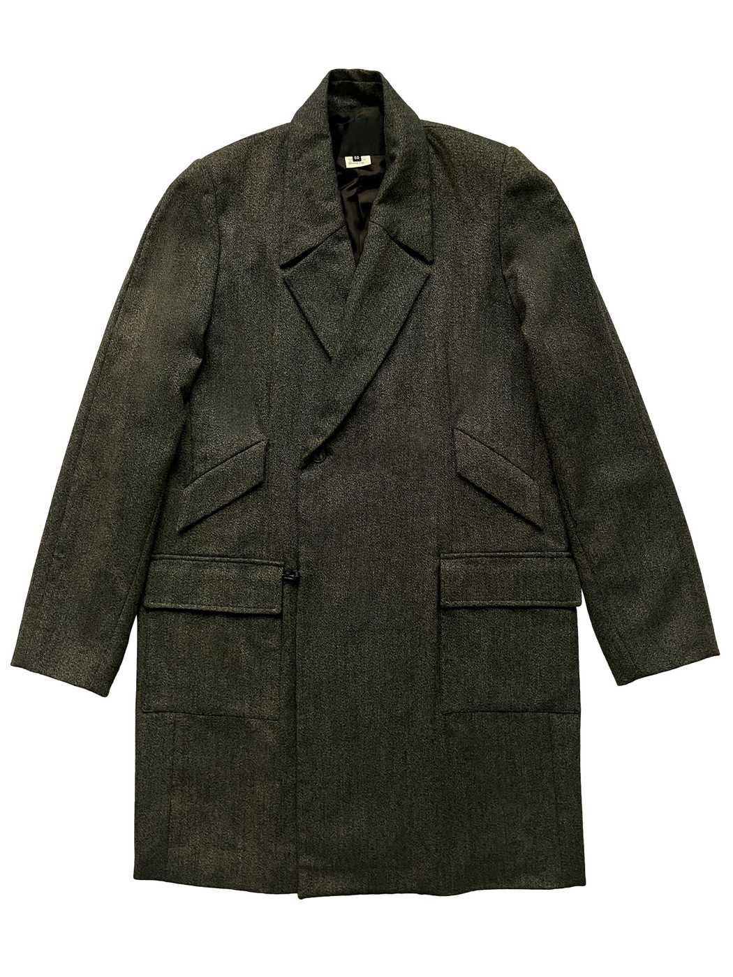 image of 1990's Dirk Schonberger Grey Long Heavy Coat in Dark Gray, Men's (Size Medium)