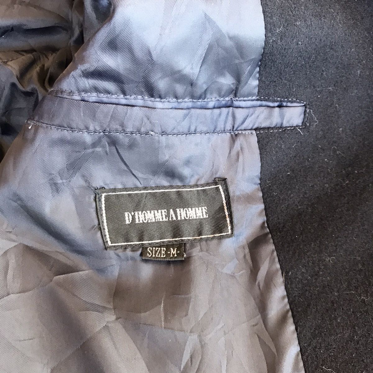 Japanese Brand Japanese D Homme A Homme Wool Peacoat Jacket Size US S / EU 44-46 / 1 - 3 Thumbnail