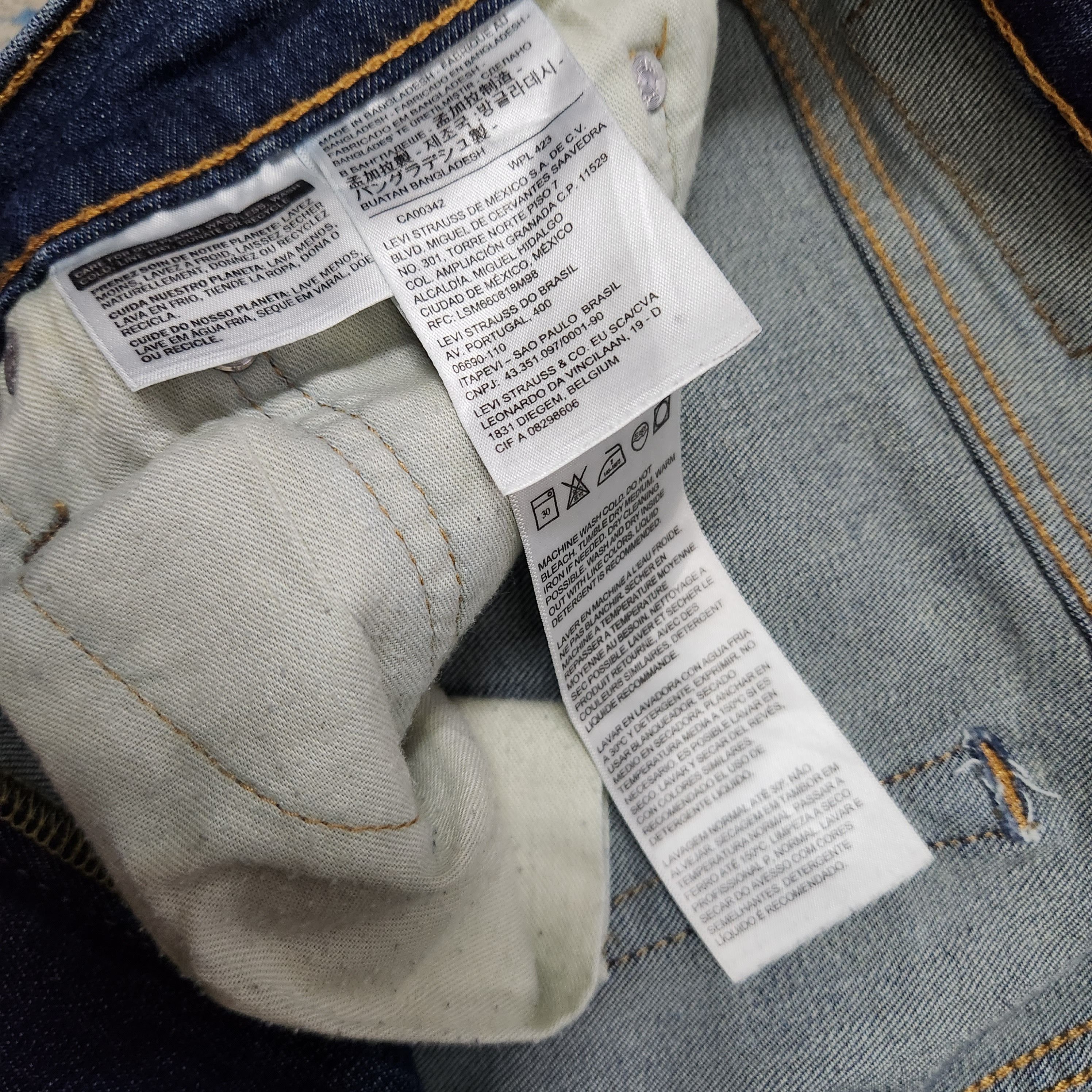 Levi's Levi's 510 Blue Denim Jeans Size US 33 - 3 Thumbnail