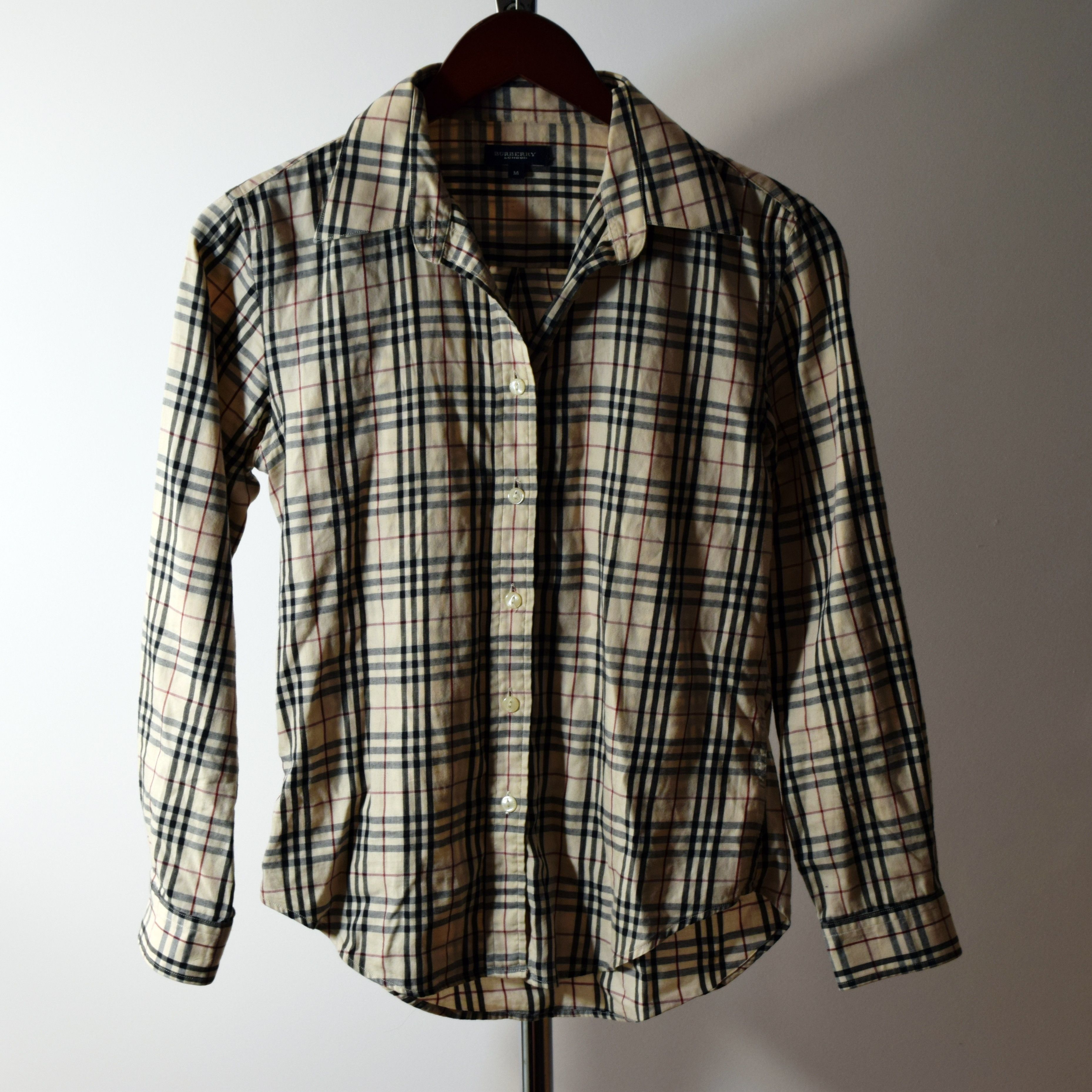 Burberry × Vintage BUTTON UPS SHIRT UK Burberry nova check fullprint y2k top Size M / US 6-8 / IT 42-44 - 1 Thumbnail