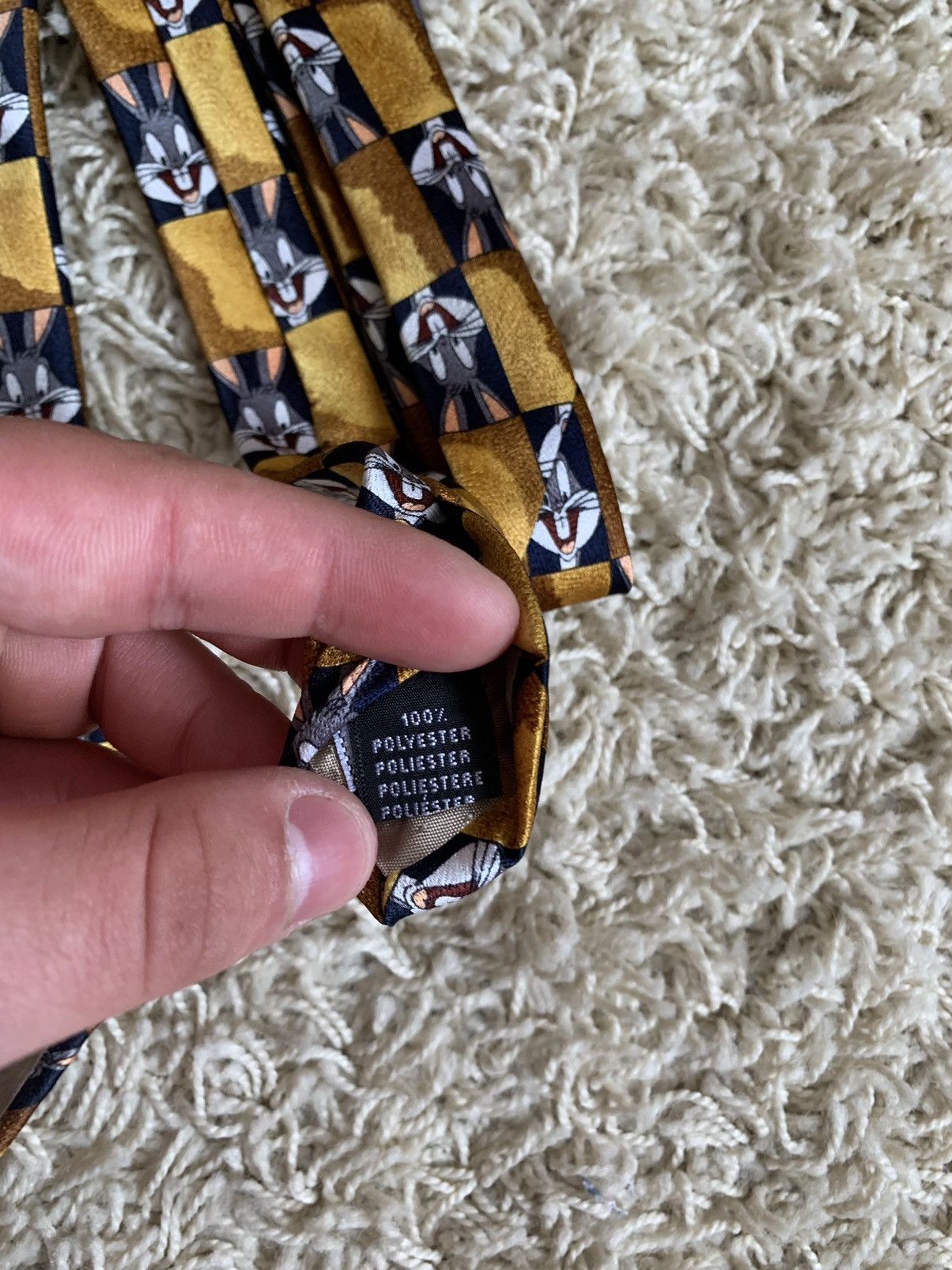Vintage Looney Tunes Vintage Bugs Bunny Tie 1997 Size ONE SIZE - 5 Thumbnail