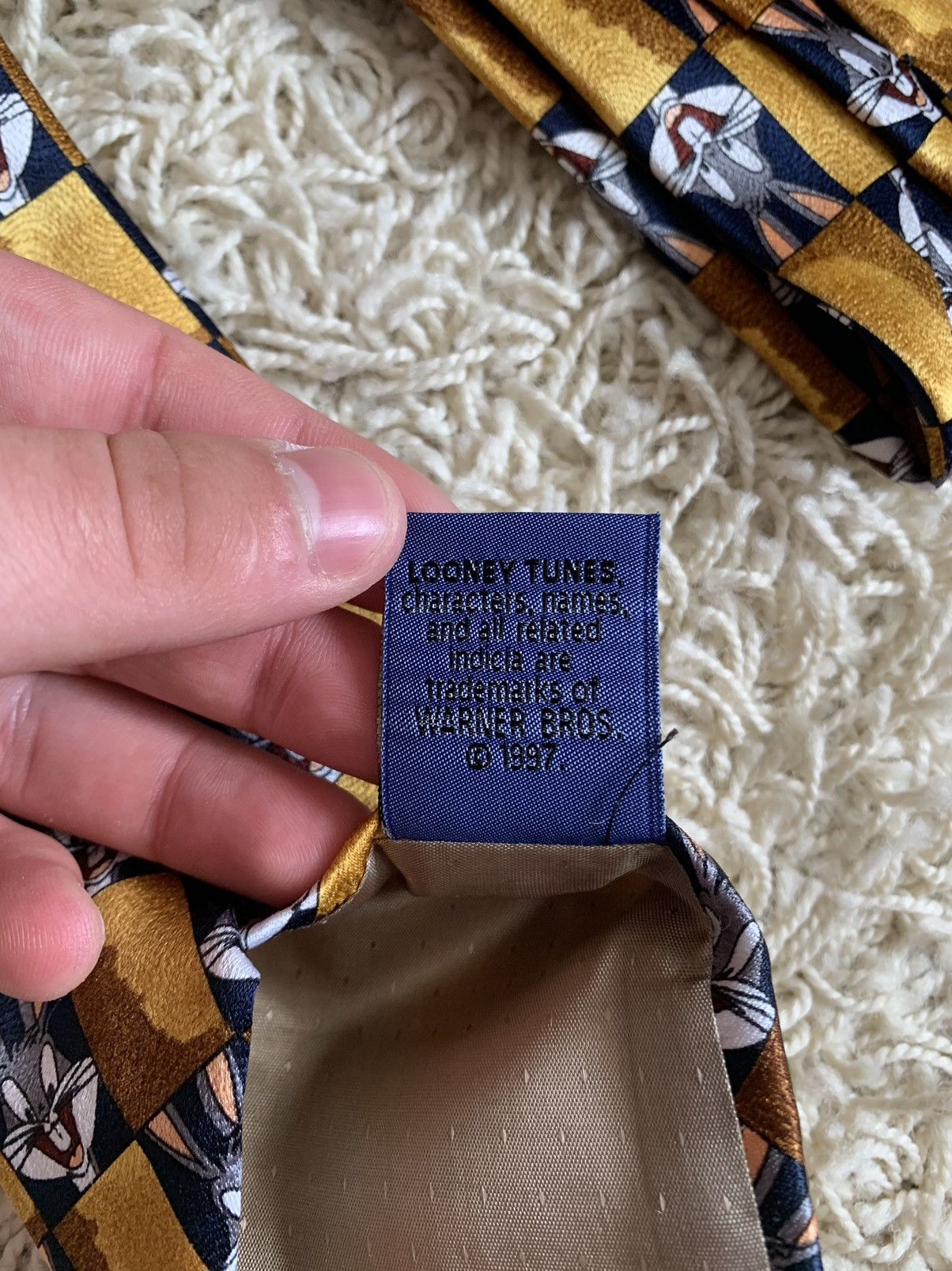 Vintage Looney Tunes Vintage Bugs Bunny Tie 1997 Size ONE SIZE - 4 Thumbnail
