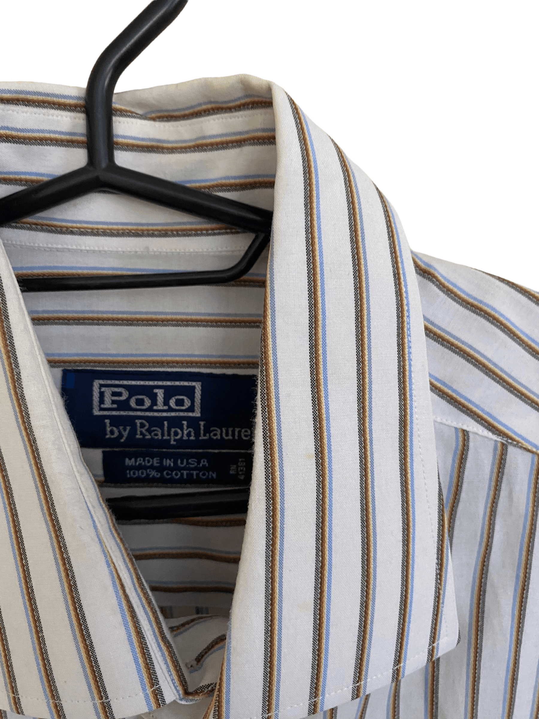 Polo Ralph Lauren × Vintage Polo Ralph Lauren 80s' striped shirt, size L Size US L / EU 52-54 / 3 - 4 Thumbnail