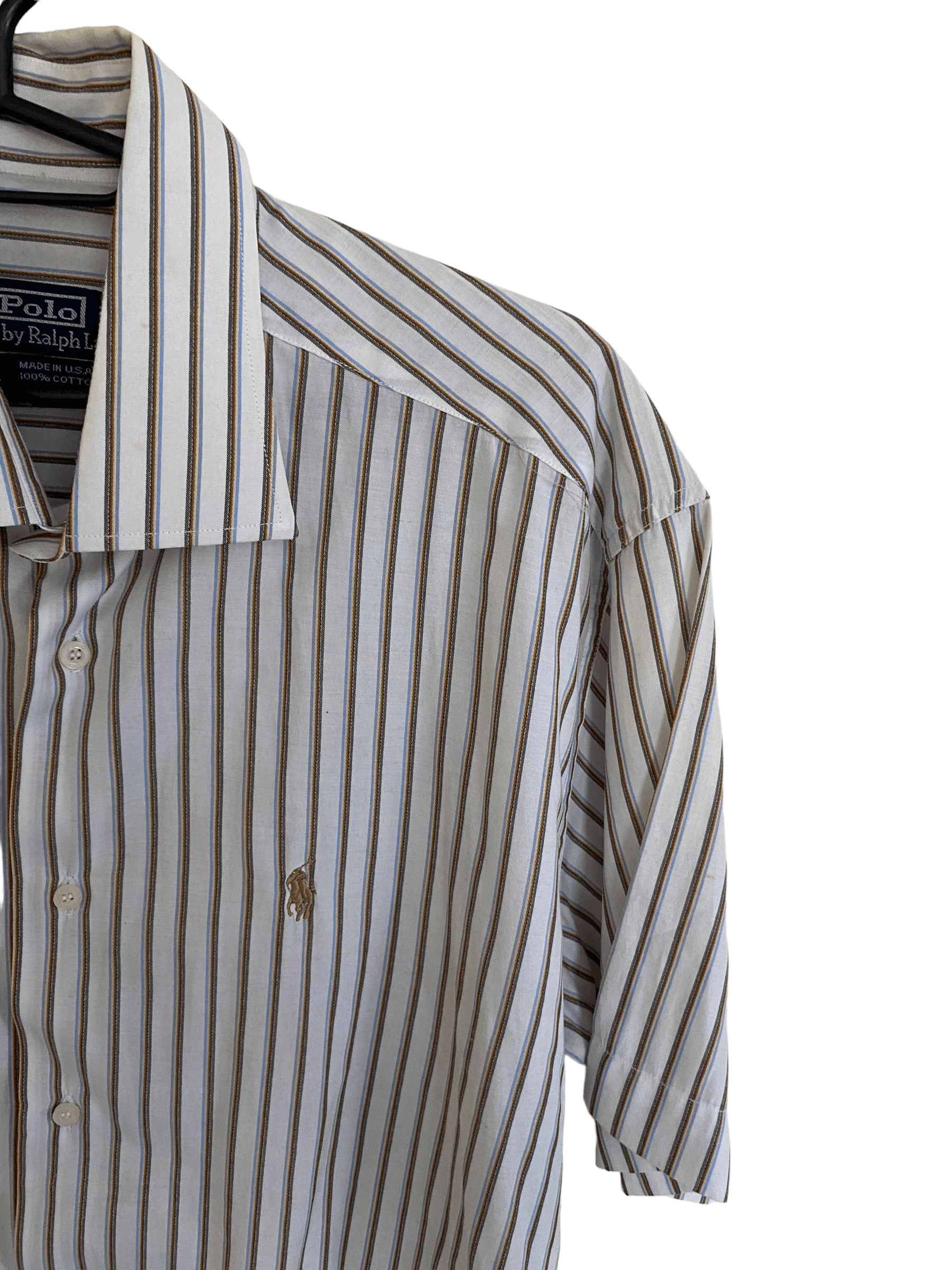 Polo Ralph Lauren × Vintage Polo Ralph Lauren 80s' striped shirt, size L Size US L / EU 52-54 / 3 - 3 Thumbnail