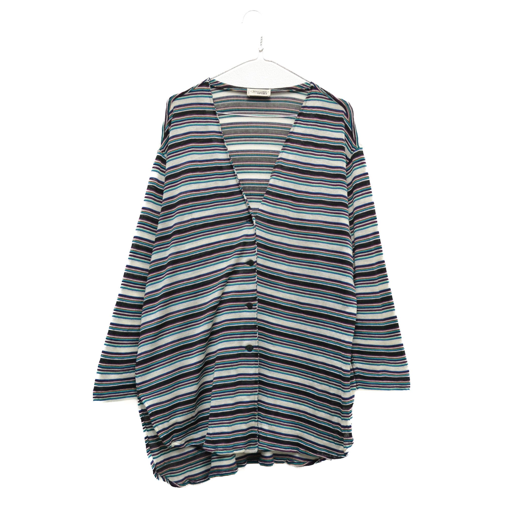 Missoni Sport Women’s 100% Cotton Striped Cardigan Sweater