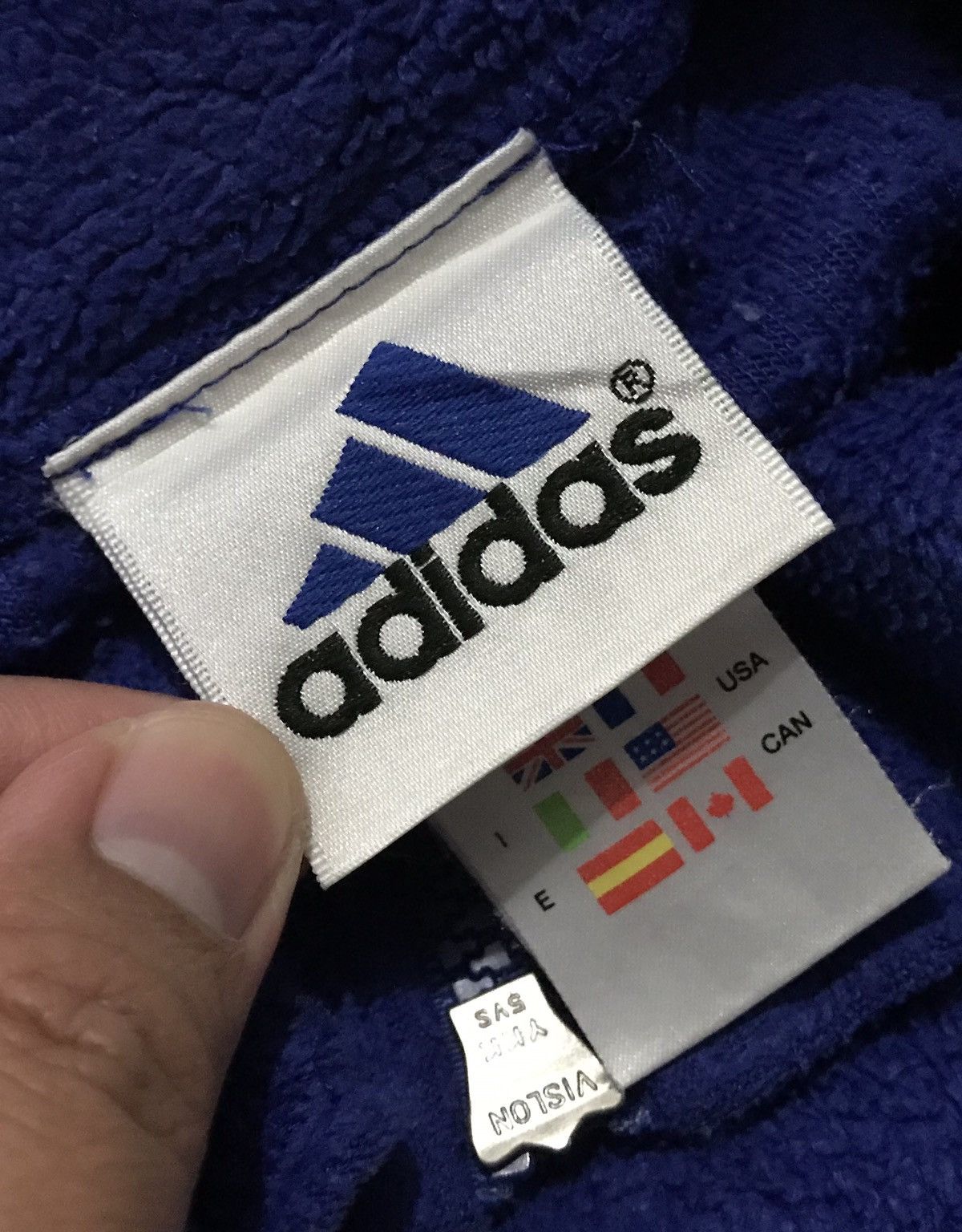Adidas × Vintage Vintage Adidas Equipment Fleece Sweater Size US XL / EU 56 / 4 - 6 Thumbnail