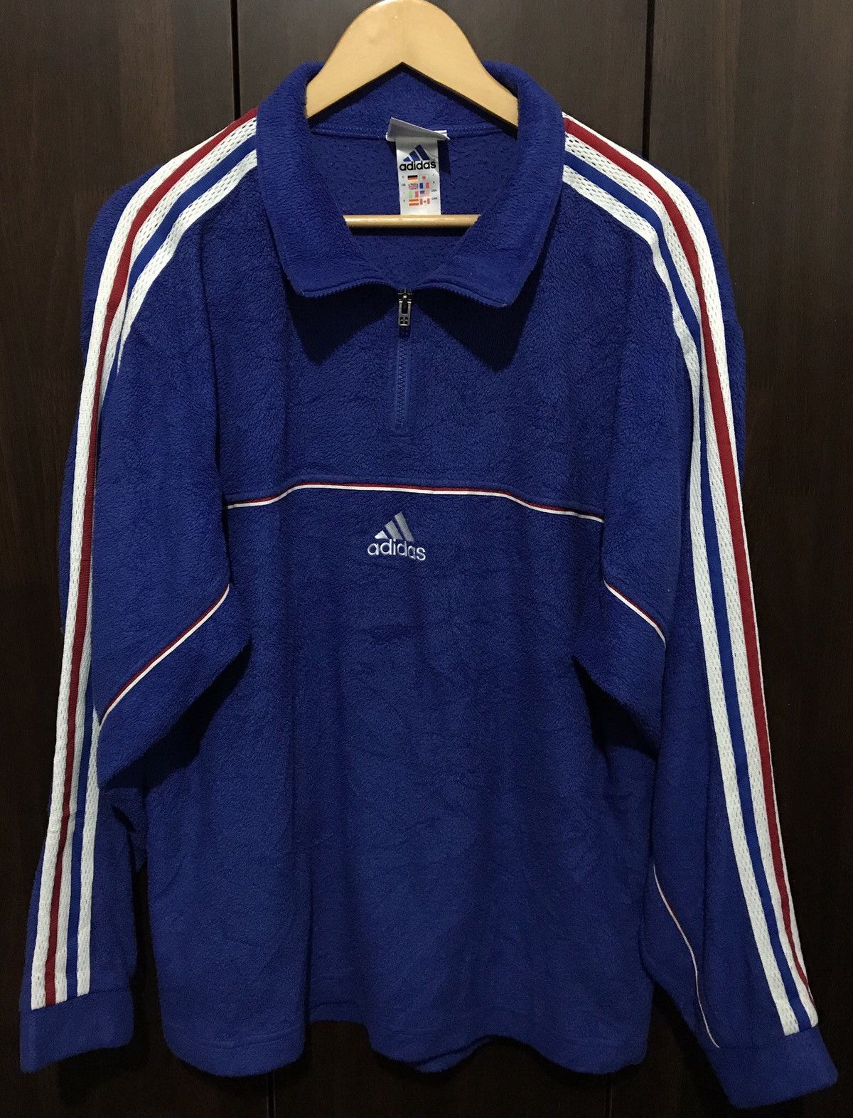 Adidas × Vintage Vintage Adidas Equipment Fleece Sweater Size US XL / EU 56 / 4 - 1 Thumbnail
