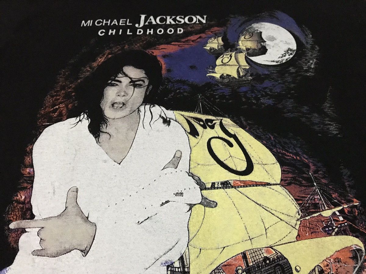 Band Tees × Michael Jackson × Vintage Vintage 1995 Michael Jackson “Childhood” Tshirt Size US L / EU 52-54 / 3 - 3 Thumbnail