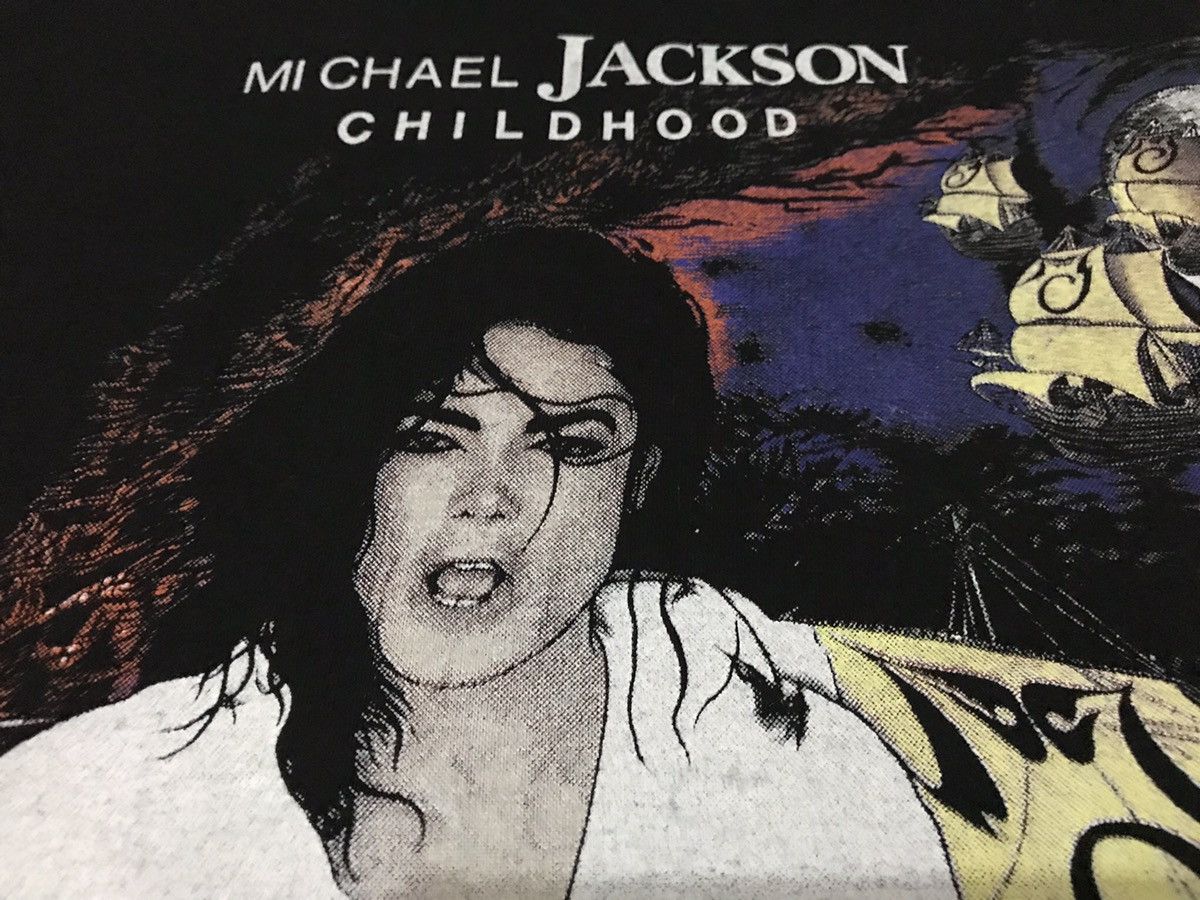 Band Tees × Michael Jackson × Vintage Vintage 1995 Michael Jackson “Childhood” Tshirt Size US L / EU 52-54 / 3 - 4 Thumbnail