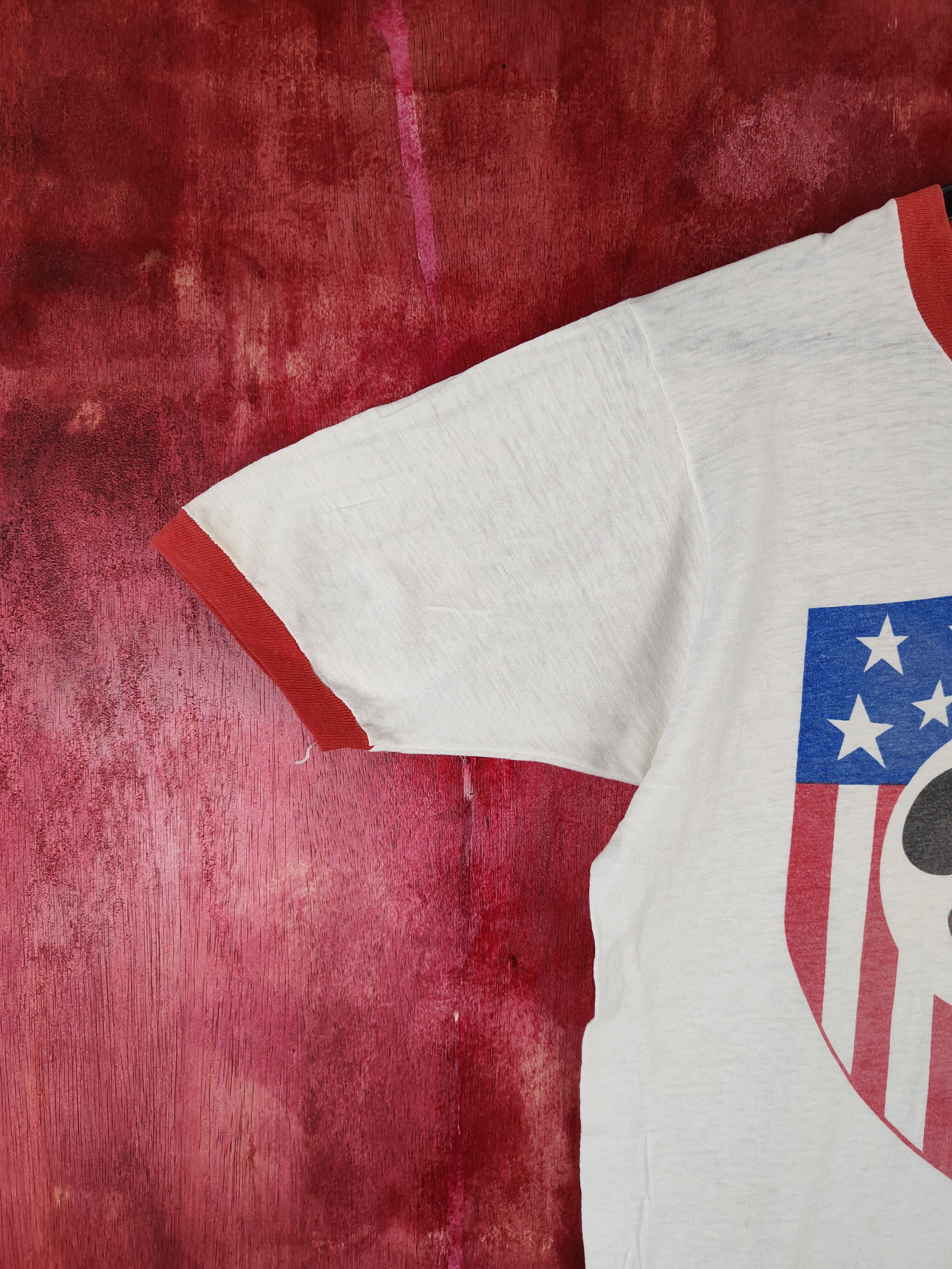 Disney Vtg ringer Mickey Mouse american flag single stitch #S663af Size US M / EU 48-50 / 2 - 5 Thumbnail