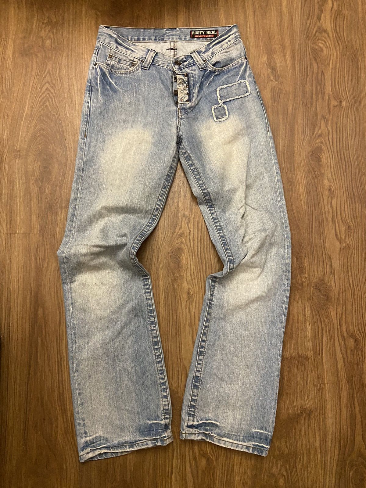 Japanese Brand Rusty Neal Vintage Japan Style Denim Jeans Levi’s Style Y2K Size US 32 / EU 48 - 5 Thumbnail