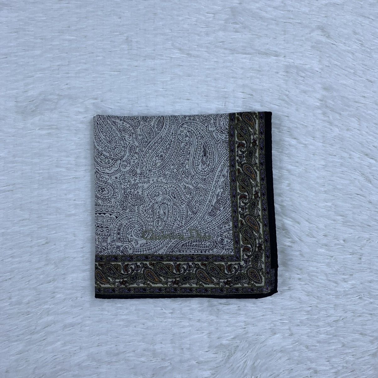 Christian Dior Monsieur × Vintage CHRISTIAN DIOR handkerchief handky bandana paisley design Size ONE SIZE - 3 Thumbnail