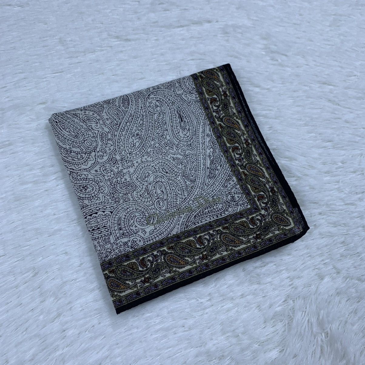 Christian Dior Monsieur × Vintage CHRISTIAN DIOR handkerchief handky bandana paisley design Size ONE SIZE - 4 Thumbnail