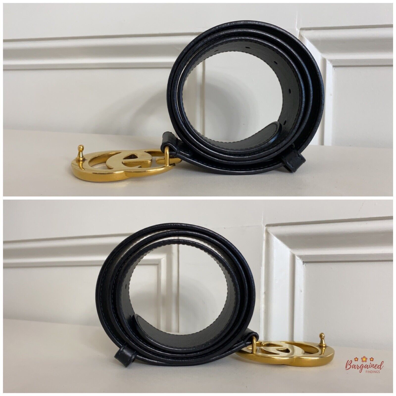 Gucci Gucci Black Wide Leather Double G Buckle Belt 80/32 Size ONE SIZE - 6 Thumbnail