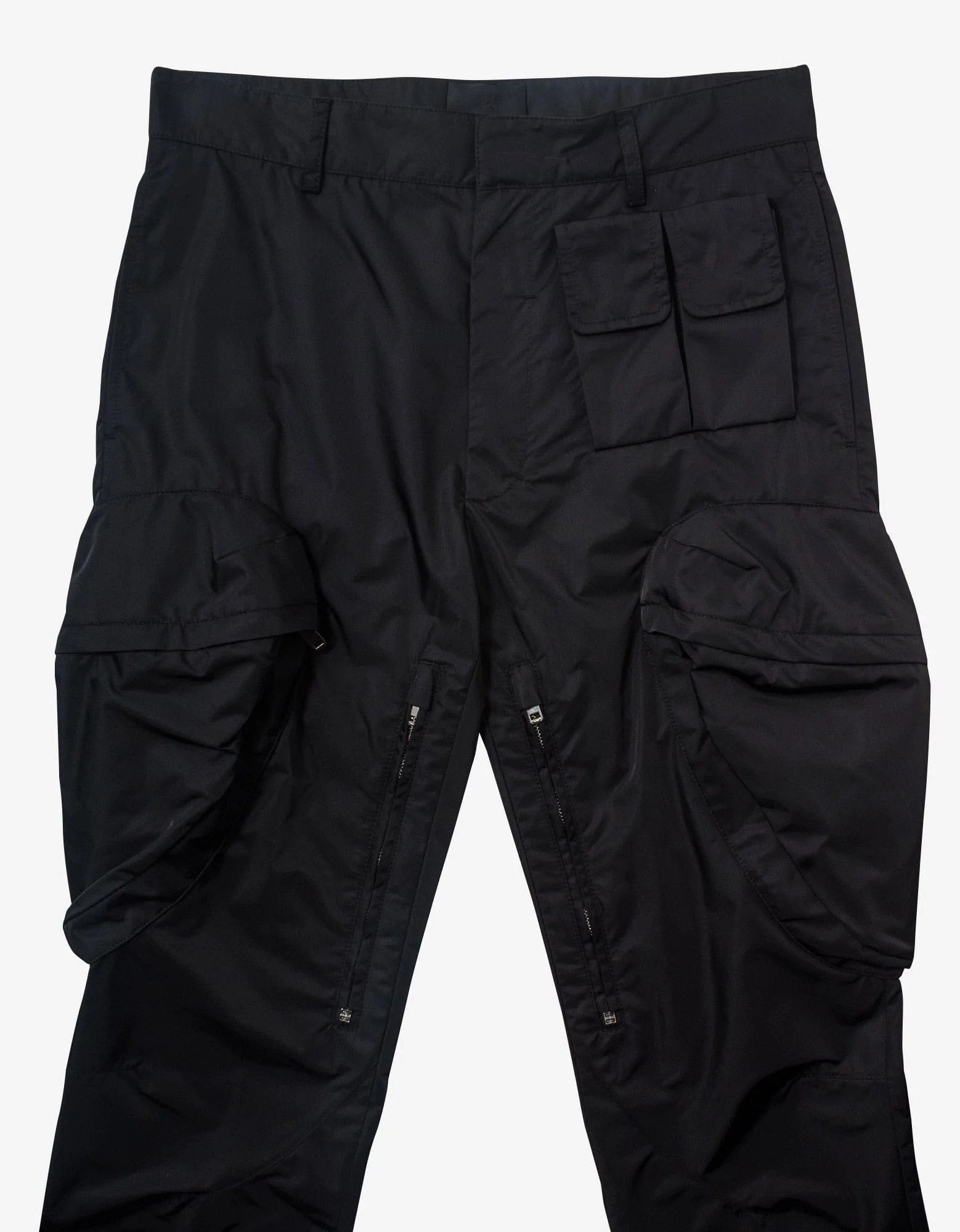 Black Slim Fit Cargo Trousers