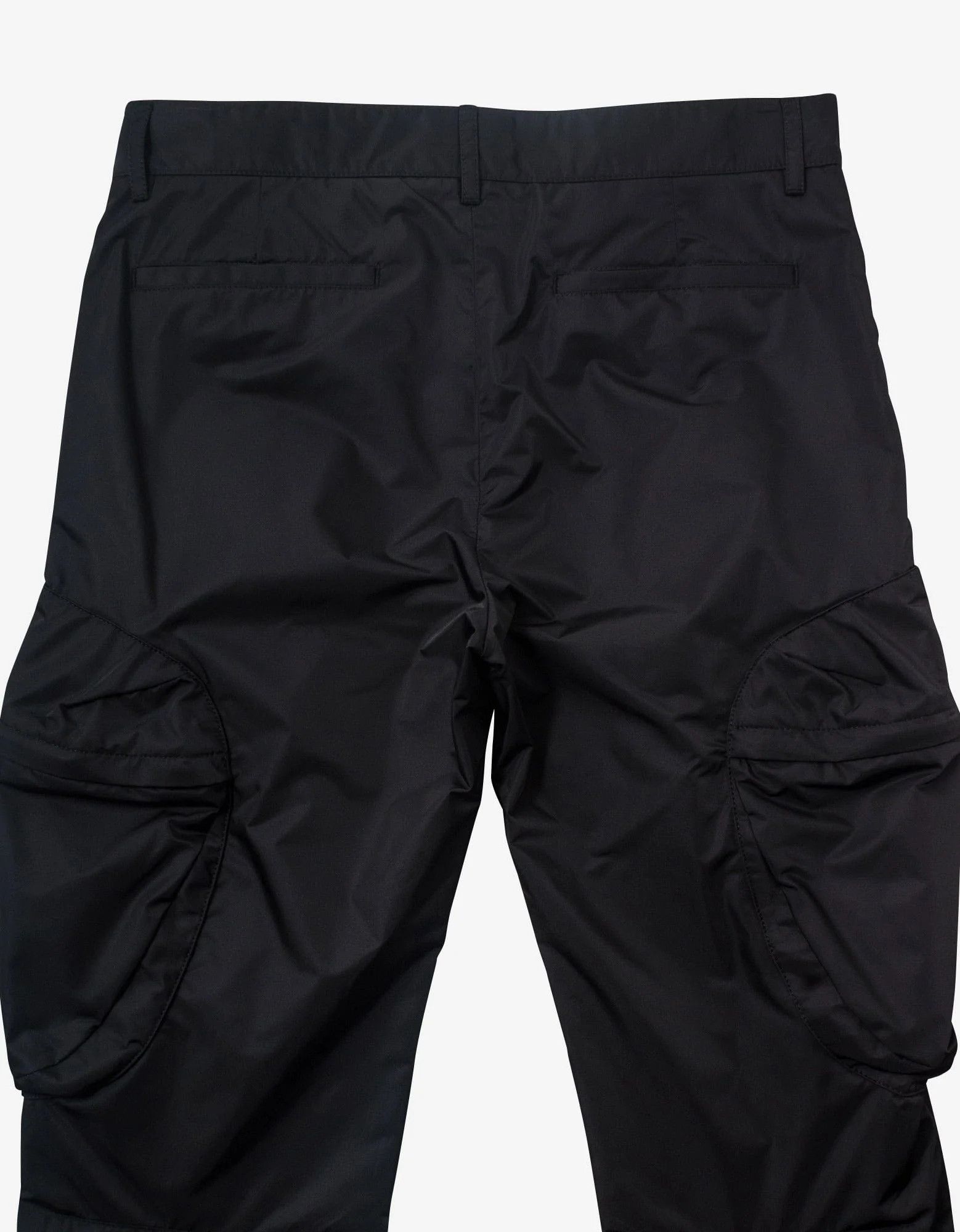 Black Slim Fit Cargo Trousers