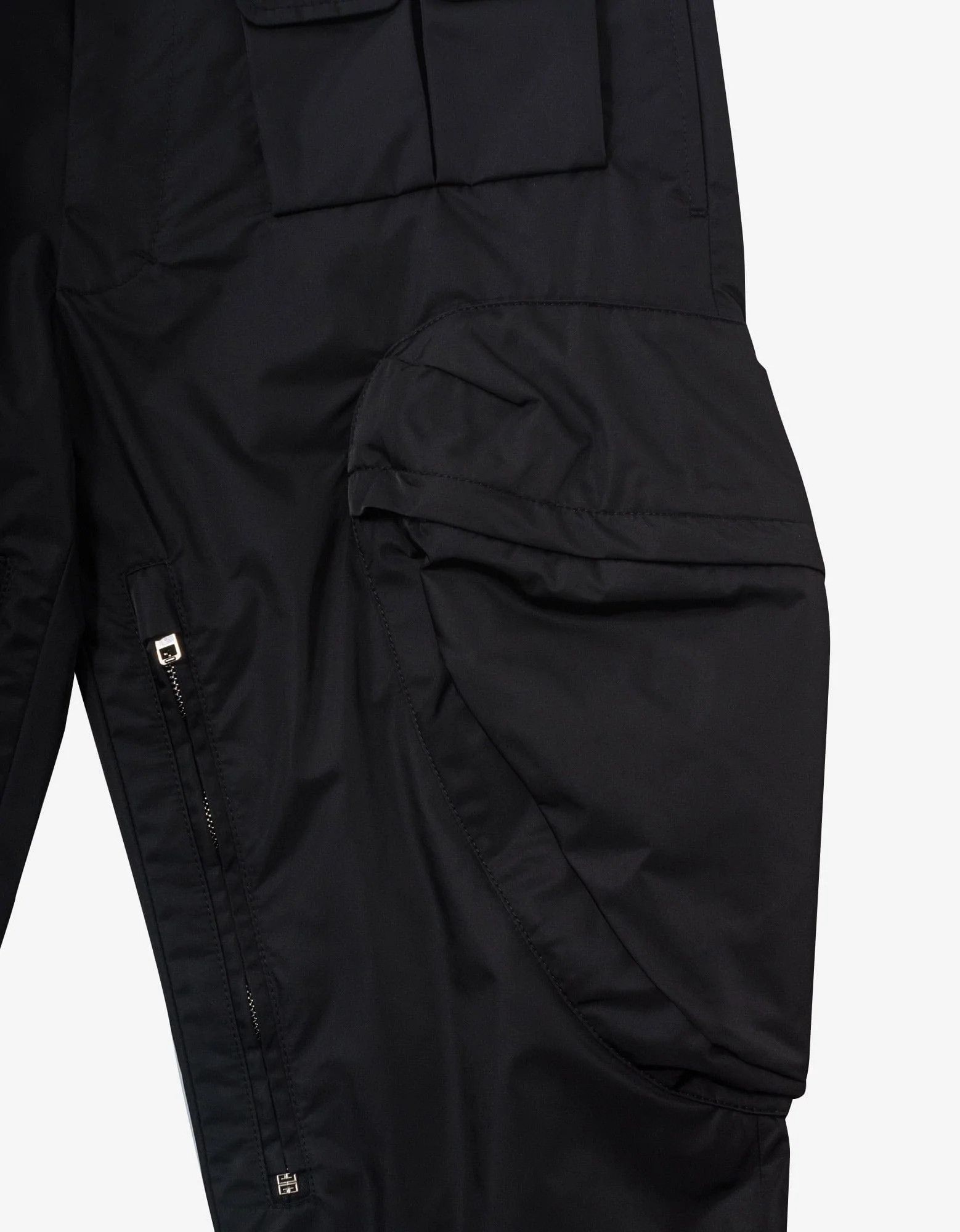 Black Slim Fit Cargo Trousers
