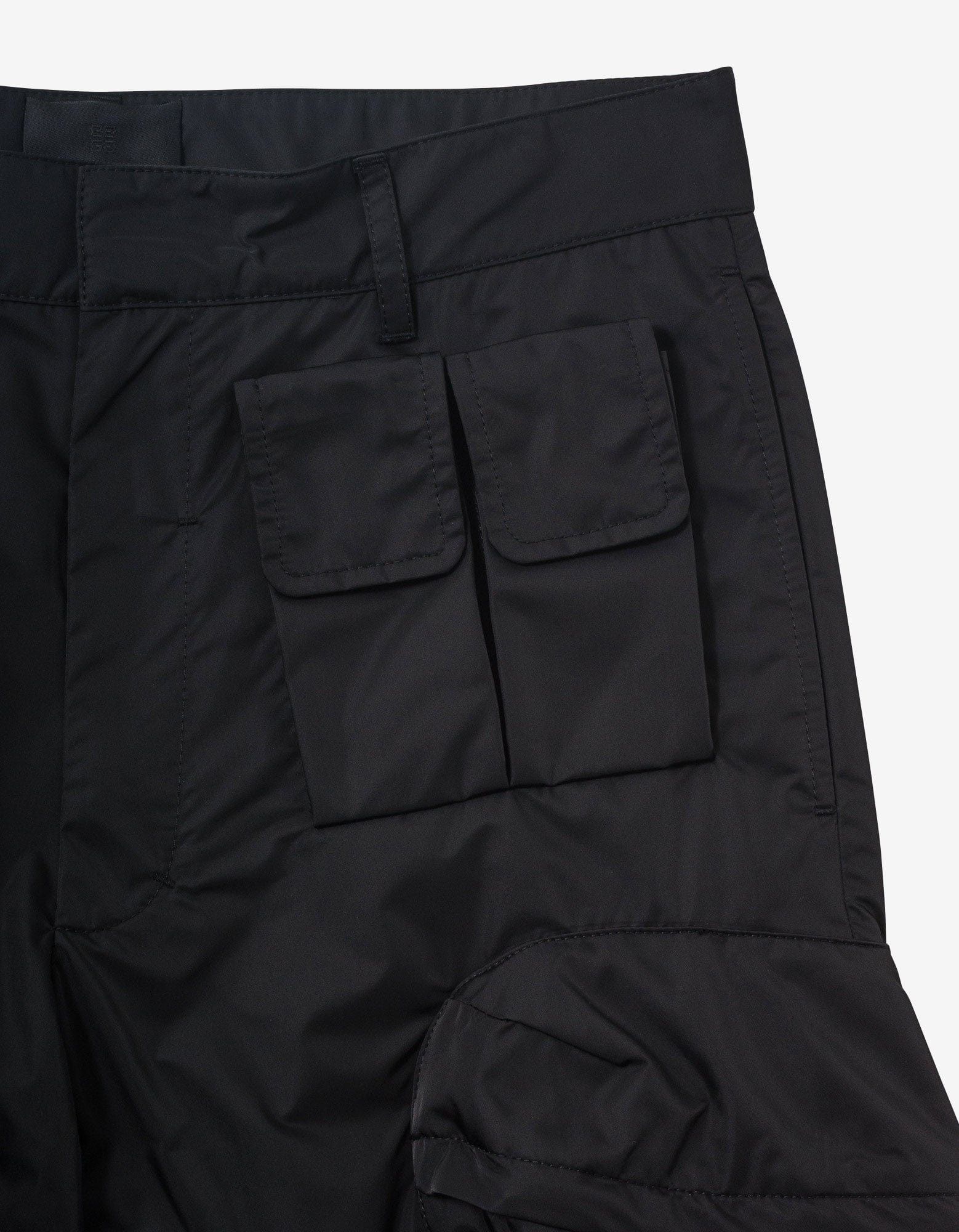Black Slim Fit Cargo Trousers