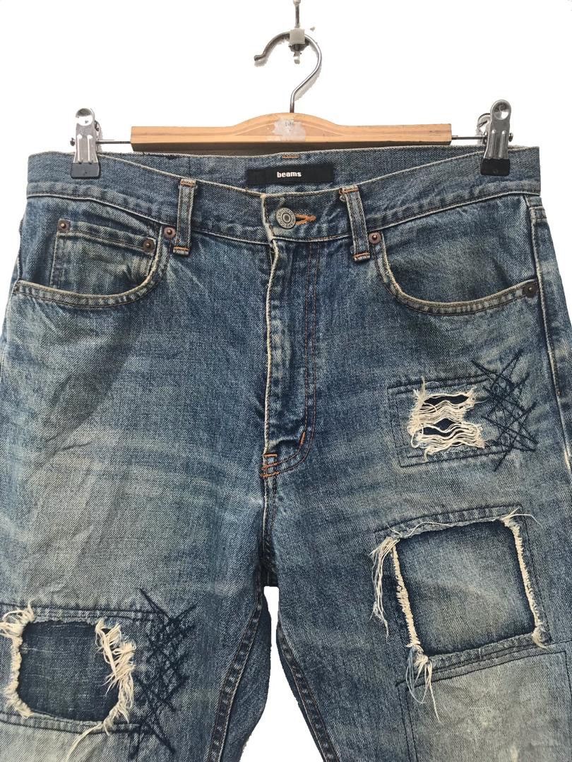Beams Plus × Designer Vintage Beams Distressed Pachwork Designer Size US 32 / EU 48 - 2 Thumbnail