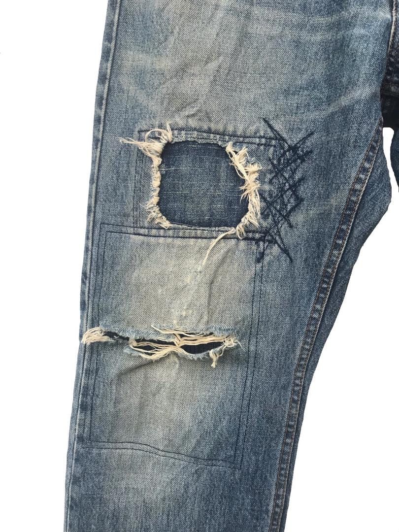 Beams Plus × Designer Vintage Beams Distressed Pachwork Designer Size US 32 / EU 48 - 3 Thumbnail