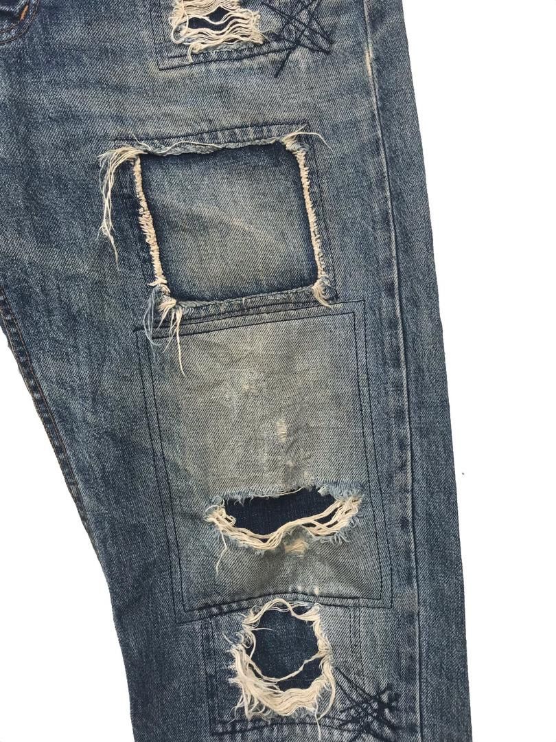 Beams Plus × Designer Vintage Beams Distressed Pachwork Designer Size US 32 / EU 48 - 4 Thumbnail
