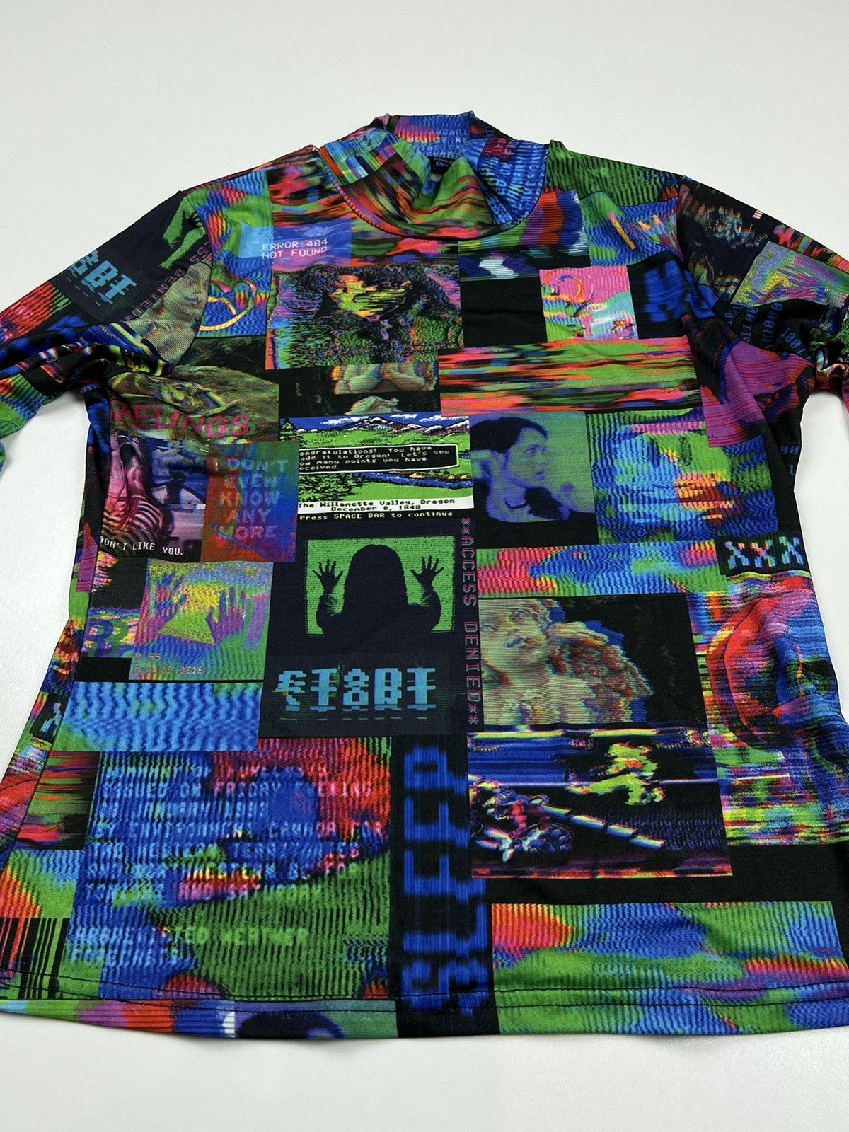 Hysteric Glamour Vintage Glitchcore Style Top Blouse y2k Computer Error Size L / US 10 / IT 46 - 2 Thumbnail