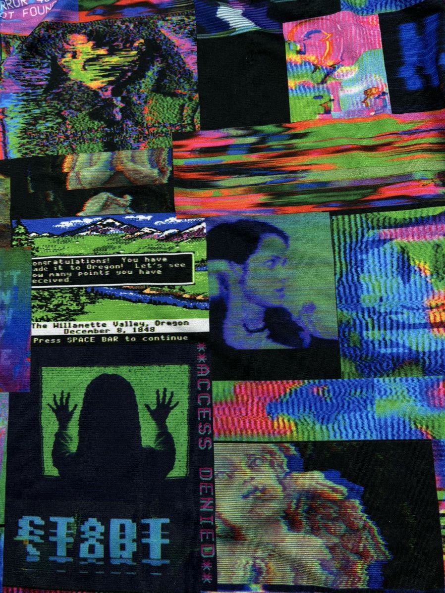 Hysteric Glamour Vintage Glitchcore Style Top Blouse y2k Computer Error Size L / US 10 / IT 46 - 6 Thumbnail