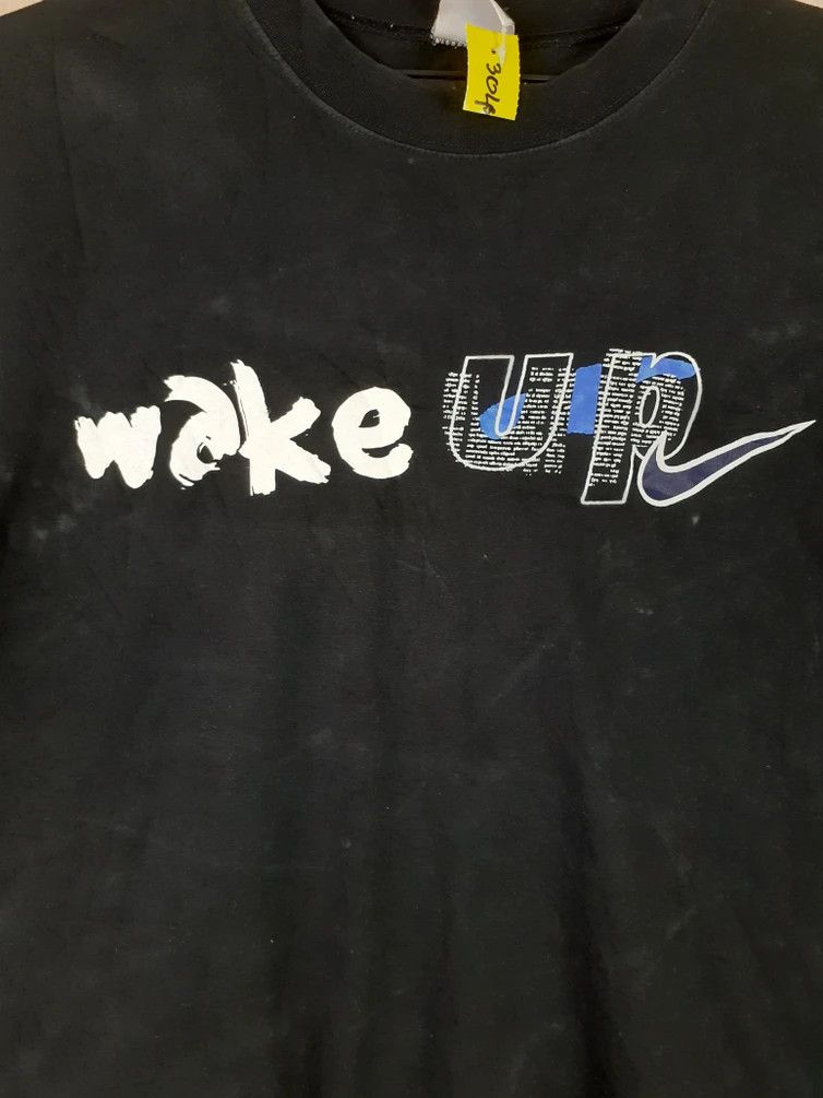 Nike × Vintage DL Nike wake up vintage grey tag Tshirt #3043 Size US L / EU 52-54 / 3 - 9 Thumbnail