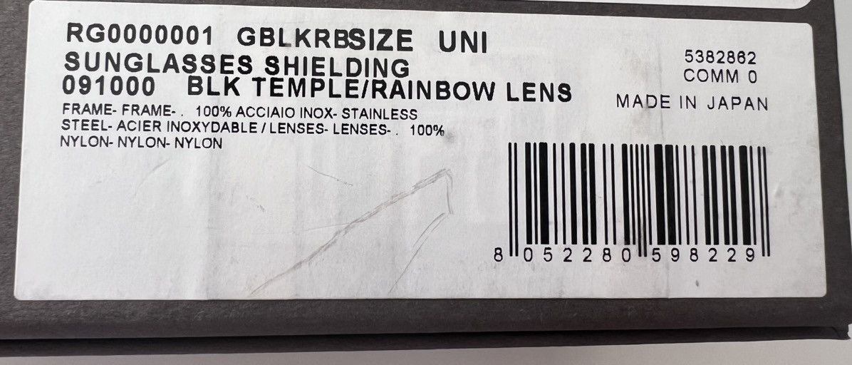 Rick Owens Rick Owens Shielding Sunglasses Rainbow Size ONE SIZE - 9 Thumbnail