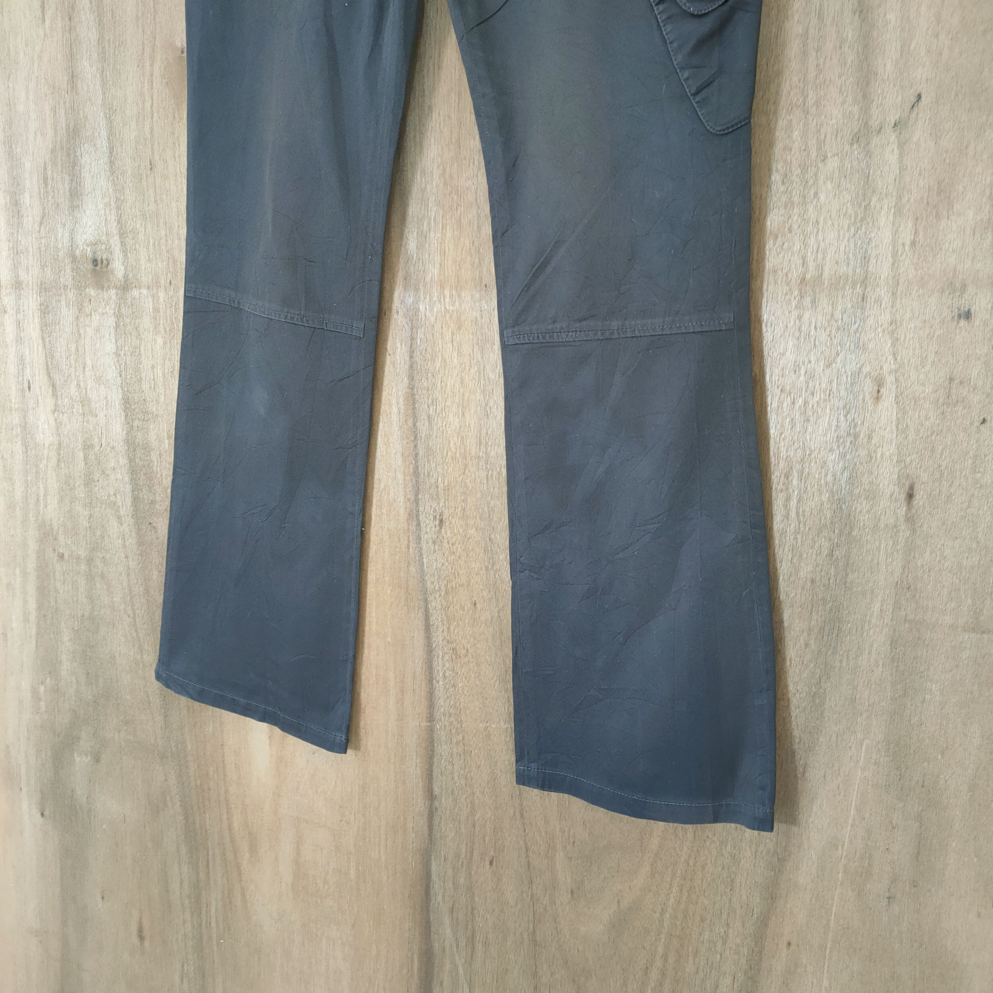 Issey Miyake TETE HOMME by ISSEY MIYAKE BROWN FLARED CARGO PANTS Size US 30 / EU 46 - 5 Thumbnail