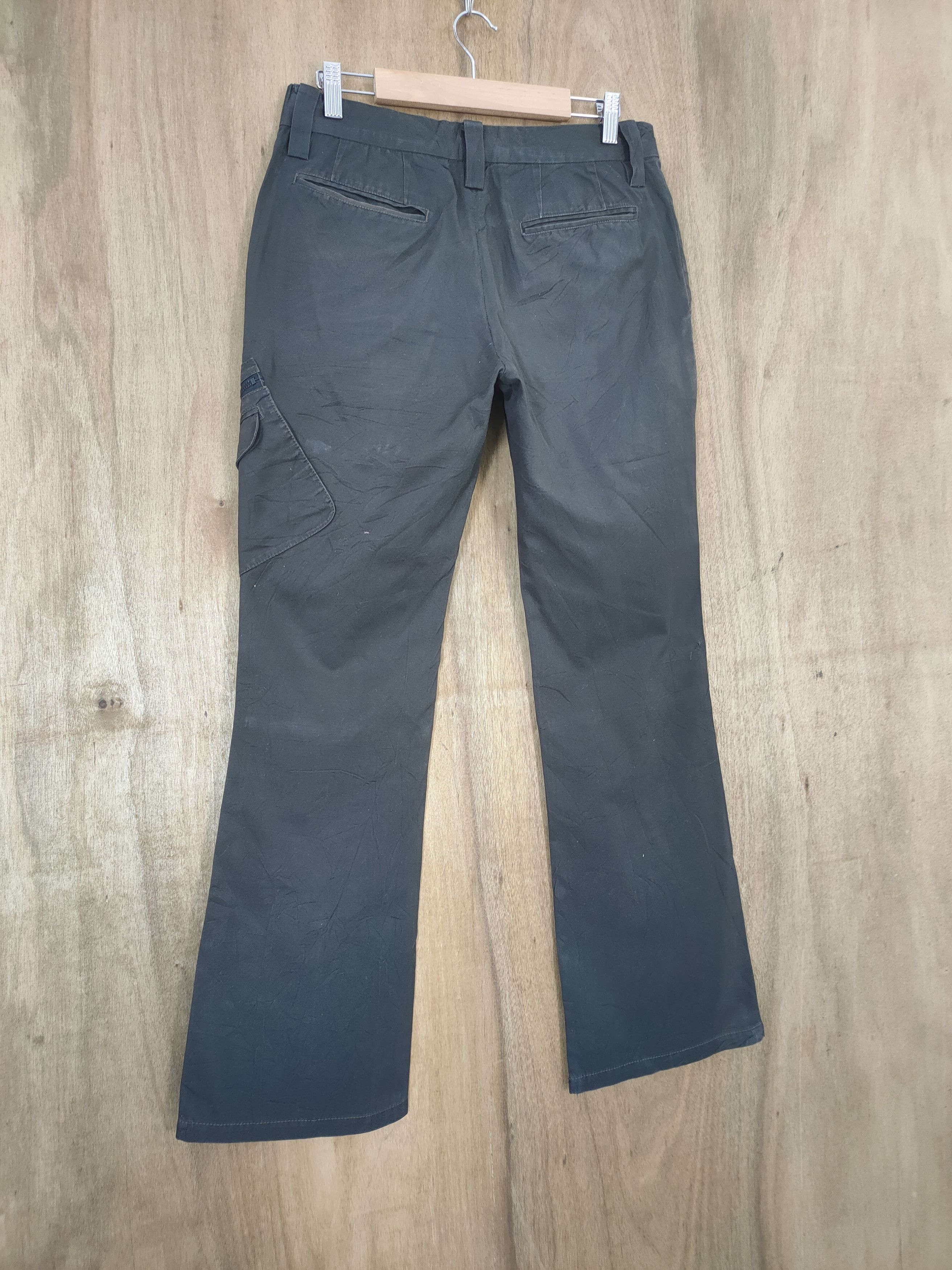 Issey Miyake TETE HOMME by ISSEY MIYAKE BROWN FLARED CARGO PANTS Size US 30 / EU 46 - 9 Thumbnail