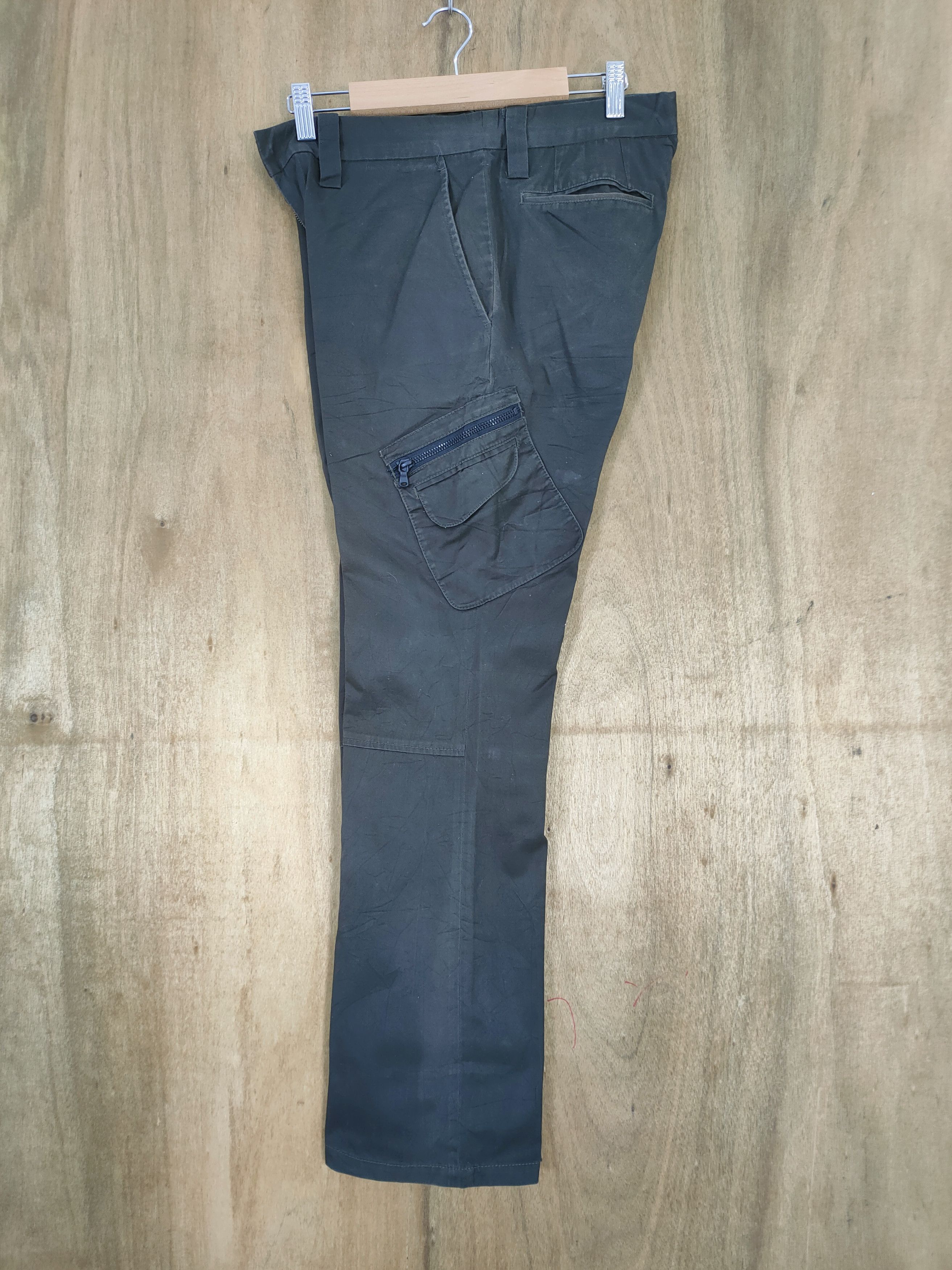 Issey Miyake TETE HOMME by ISSEY MIYAKE BROWN FLARED CARGO PANTS Size US 30 / EU 46 - 13 Thumbnail