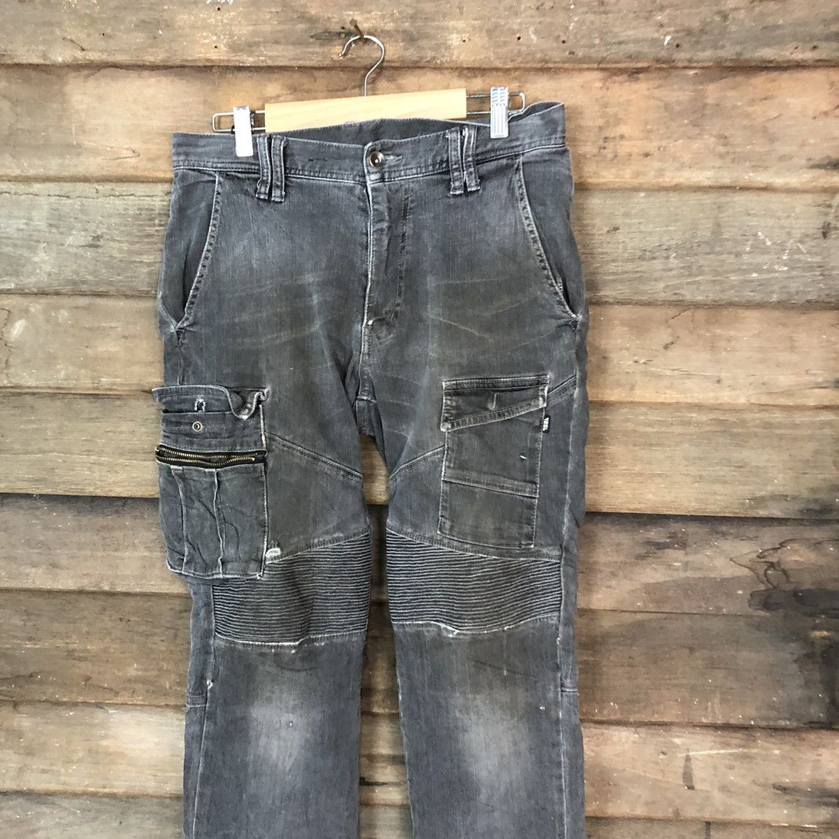Faded Glory Tora Grey faded ripped utility vintage Cargo Pants #7053 Size US 30 / EU 46 - 2 Thumbnail