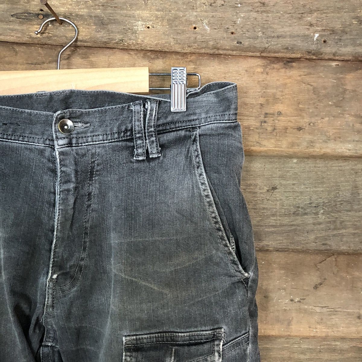 Faded Glory Tora Grey faded ripped utility vintage Cargo Pants #7053 Size US 30 / EU 46 - 5 Thumbnail