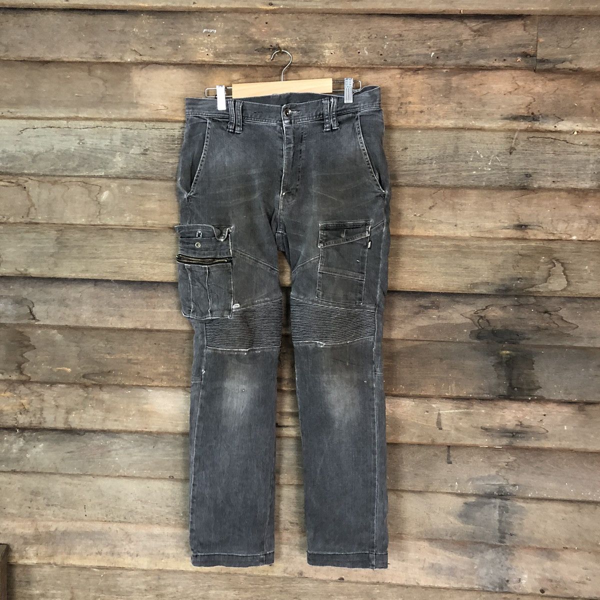 Faded Glory Tora Grey faded ripped utility vintage Cargo Pants #7053 Size US 30 / EU 46 - 1 Thumbnail